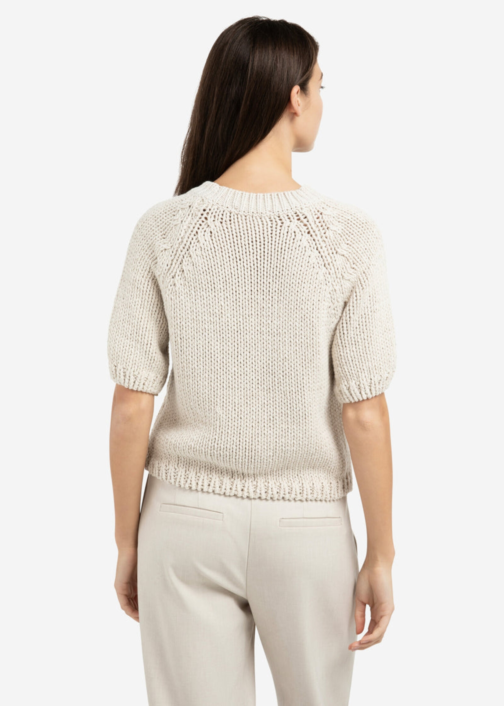 Yaya Women YAYA Pull En Grosse Laine - Kit Beige