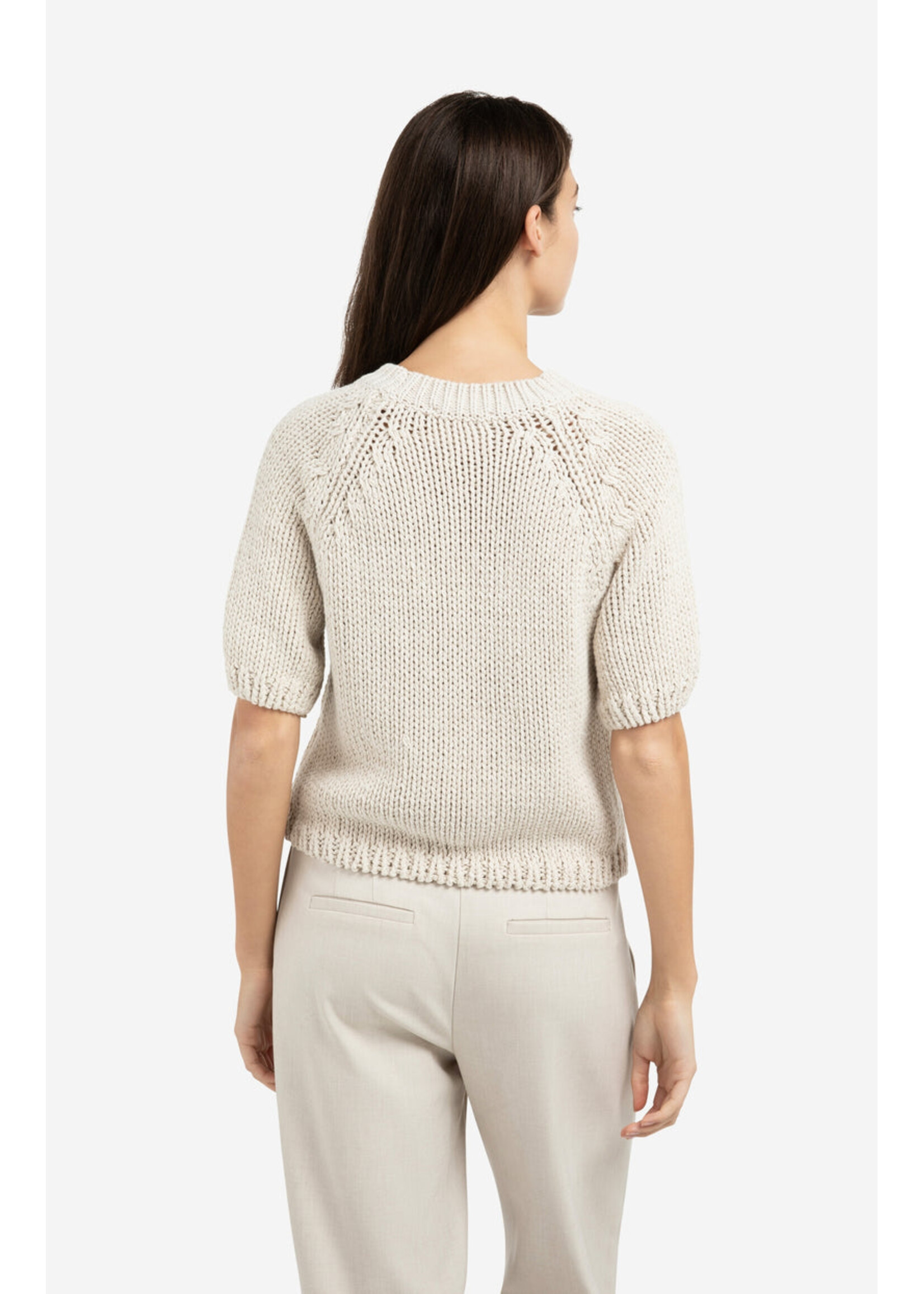 Yaya Women YAYA Pull En Grosse Laine - Kit Beige