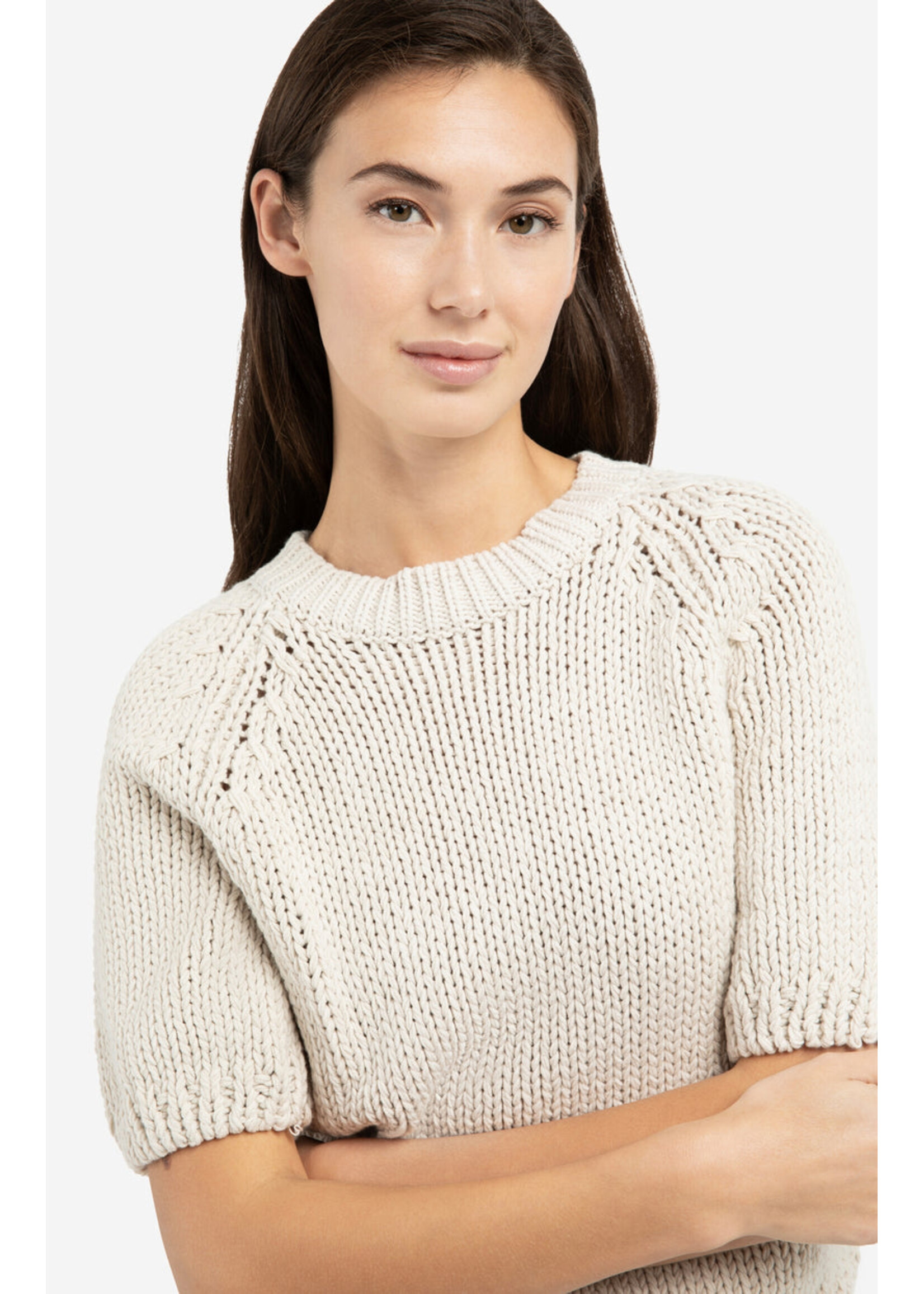 Yaya Women YAYA Heavy Yarn Sweater - Kit Beige