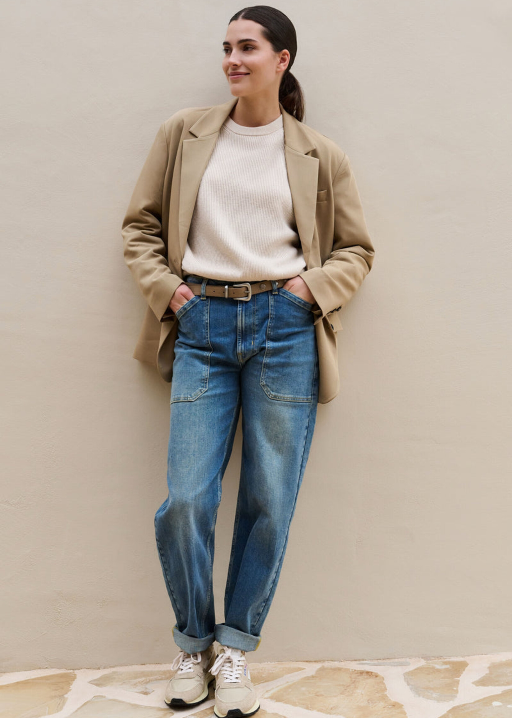 Yaya Women Yaya Women Pull En Maille À Cordons - Kit Beige