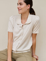 Yaya Women YAYA SS Cardigan With Tex - Kit Beige