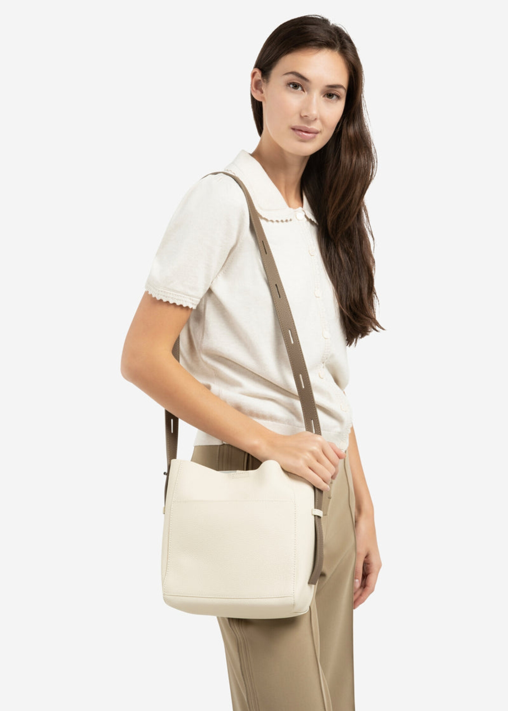 Yaya Women YAYA Gilet SS Avec Tex - Kit Beige