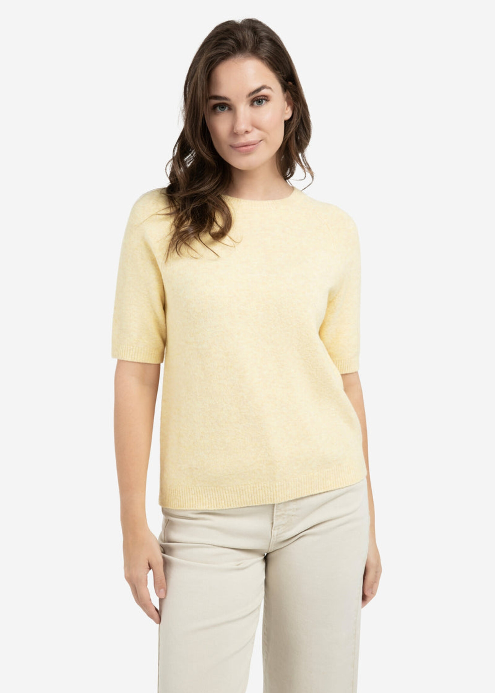 Yaya Women Yaya Women Pull Raglan À Manches Courtes - Reed Yellow