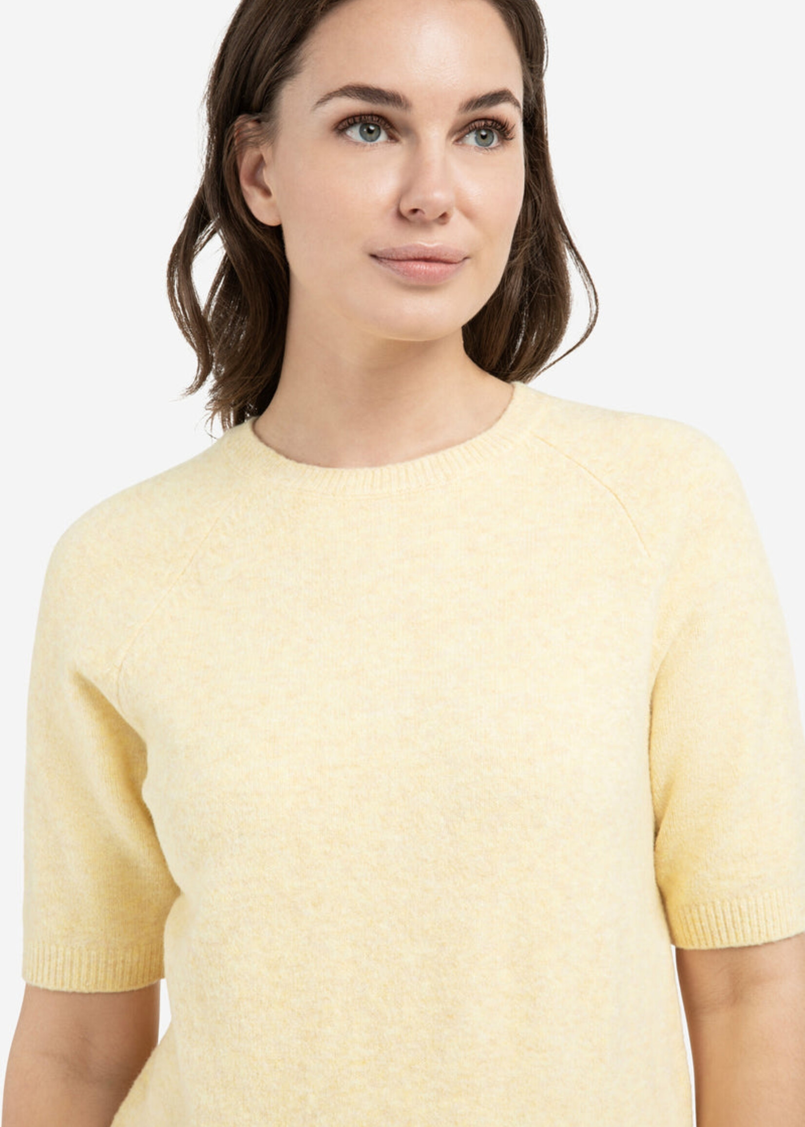 Yaya Women Yaya Women Pull Raglan À Manches Courtes - Reed Yellow
