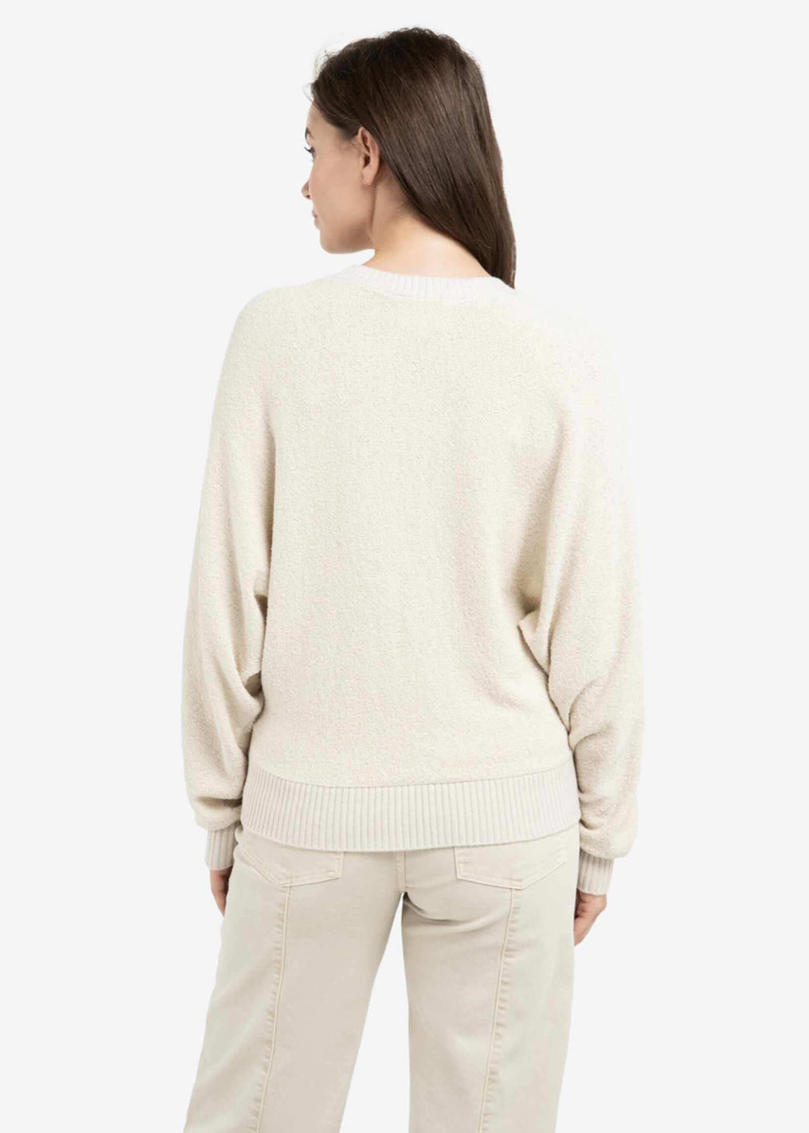 Yaya Women Yaya Women Batwing Contrast Sweater - Kit Beige
