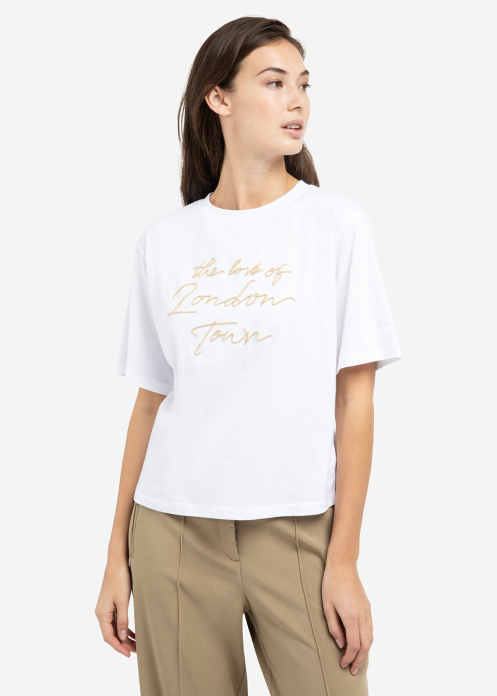 Yaya Women Yaya Women T-Shirt With Floc - Reed Yellow