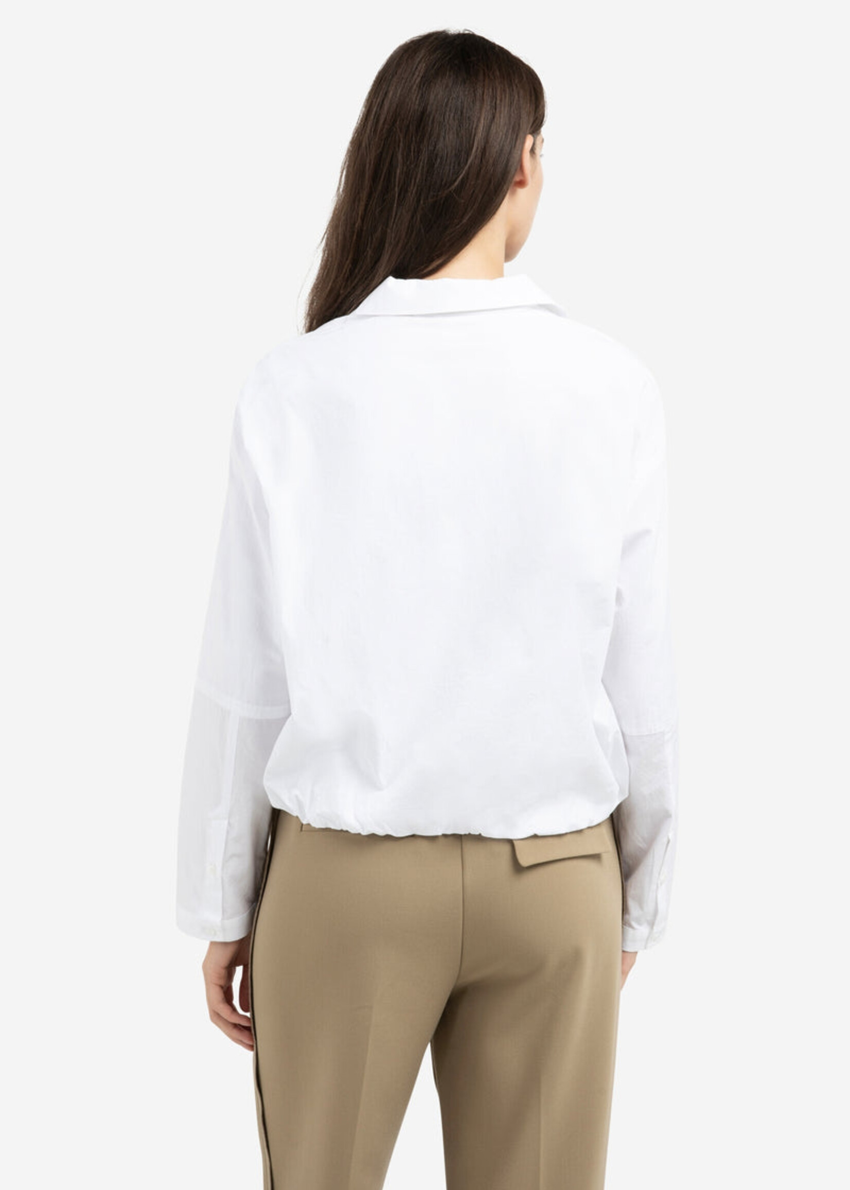 Yaya Women Yaya Women Haut Ballon À Fermeture Éclair - Pur White