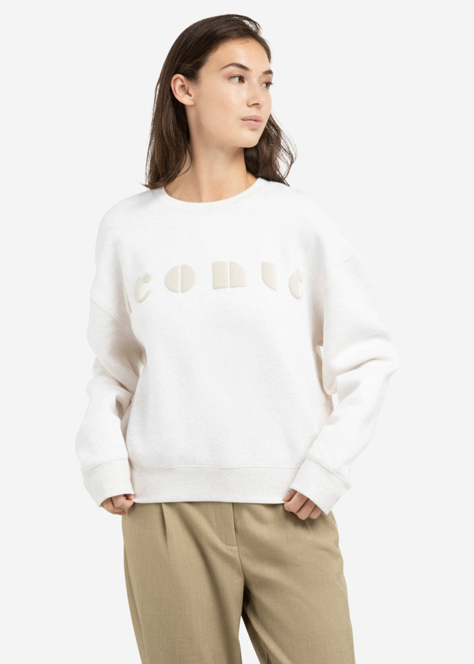 Yaya Women Yaya Women Sweat-Shirt À Motif - Kit Beige