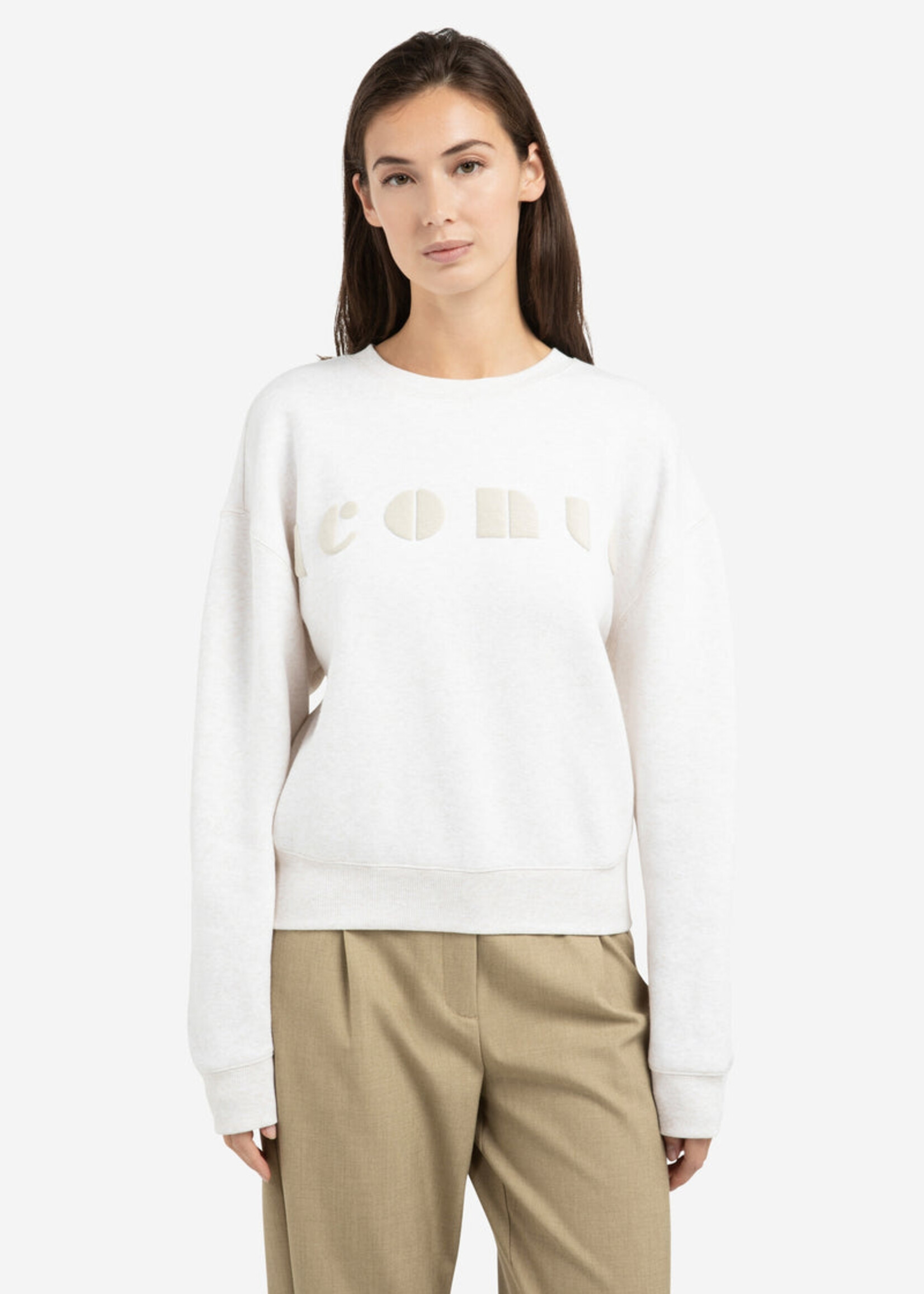 Yaya Women Yaya Women Sweat-Shirt À Motif - Kit Beige