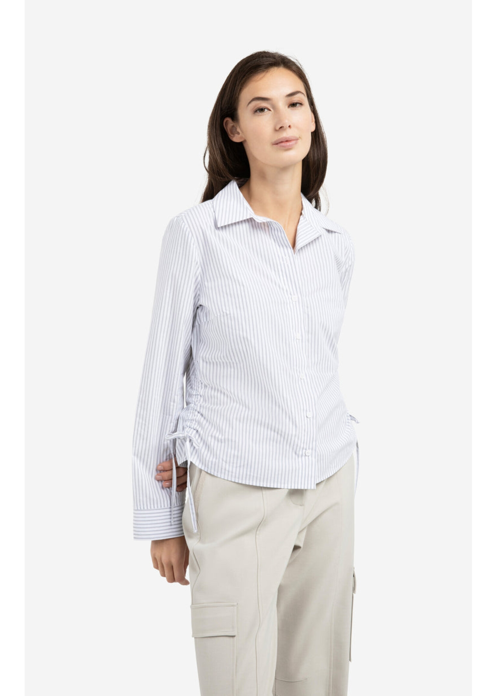 Yaya Women YAYA Chemisier Ajusté À Tiroirs Latéraux - Iron Grey