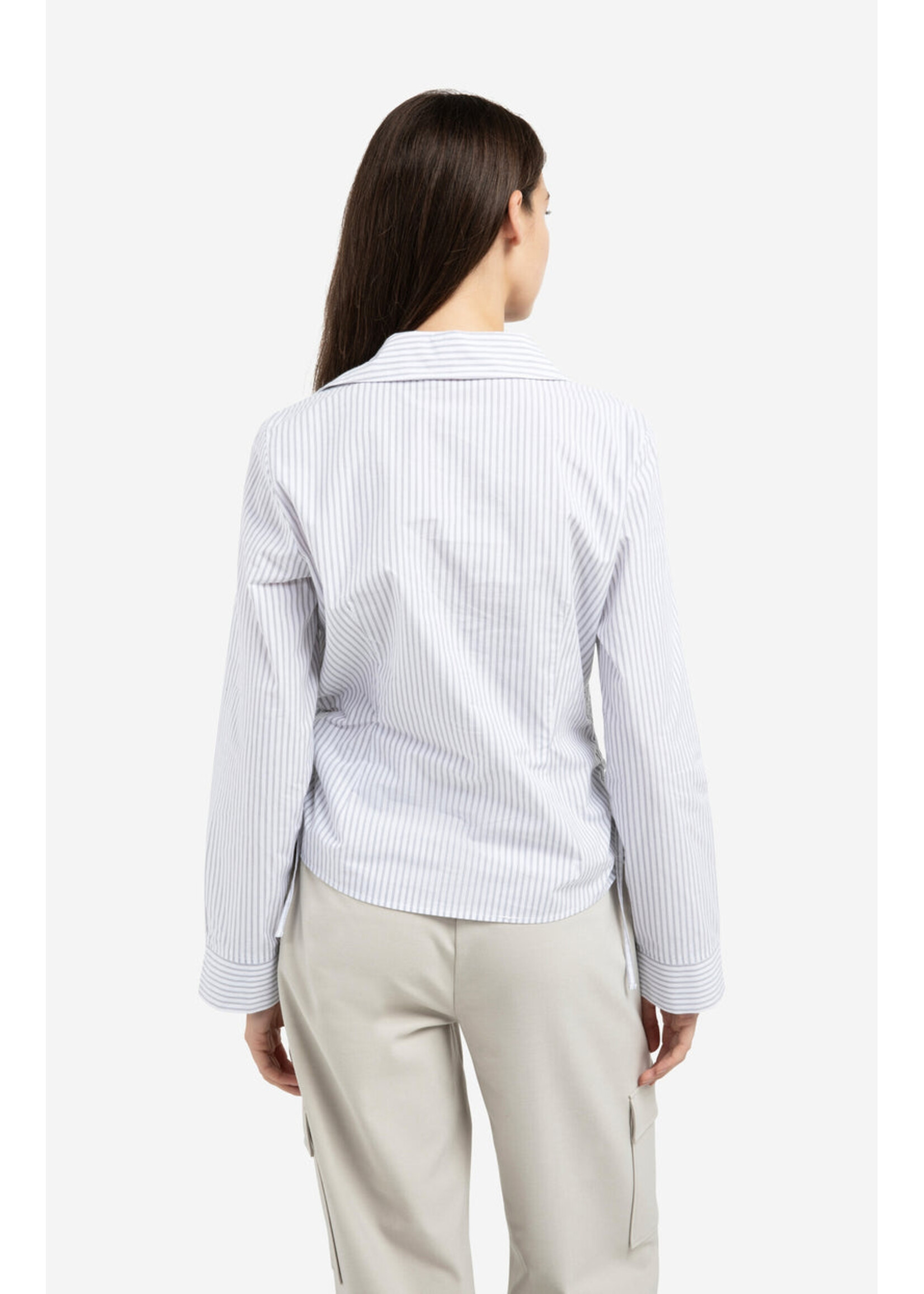 Yaya Women YAYA Chemisier Ajusté À Tiroirs Latéraux - Iron Grey