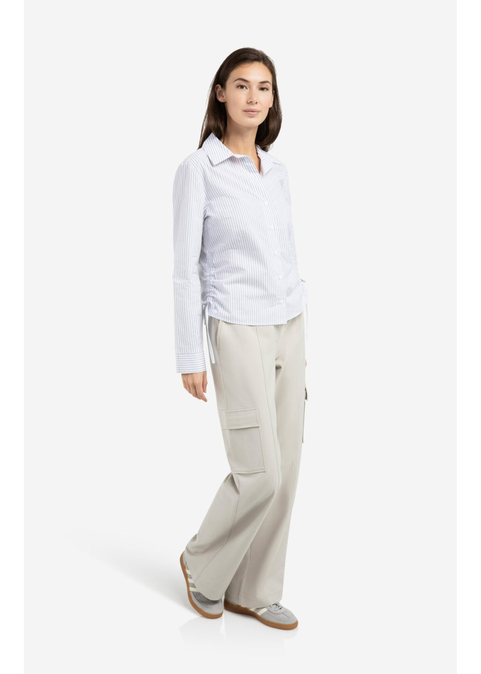 Yaya Women YAYA Chemisier Ajusté À Tiroirs Latéraux - Iron Grey