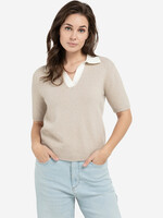 Yaya Women YAYA Sweater With Contrast Collar - Mist Green