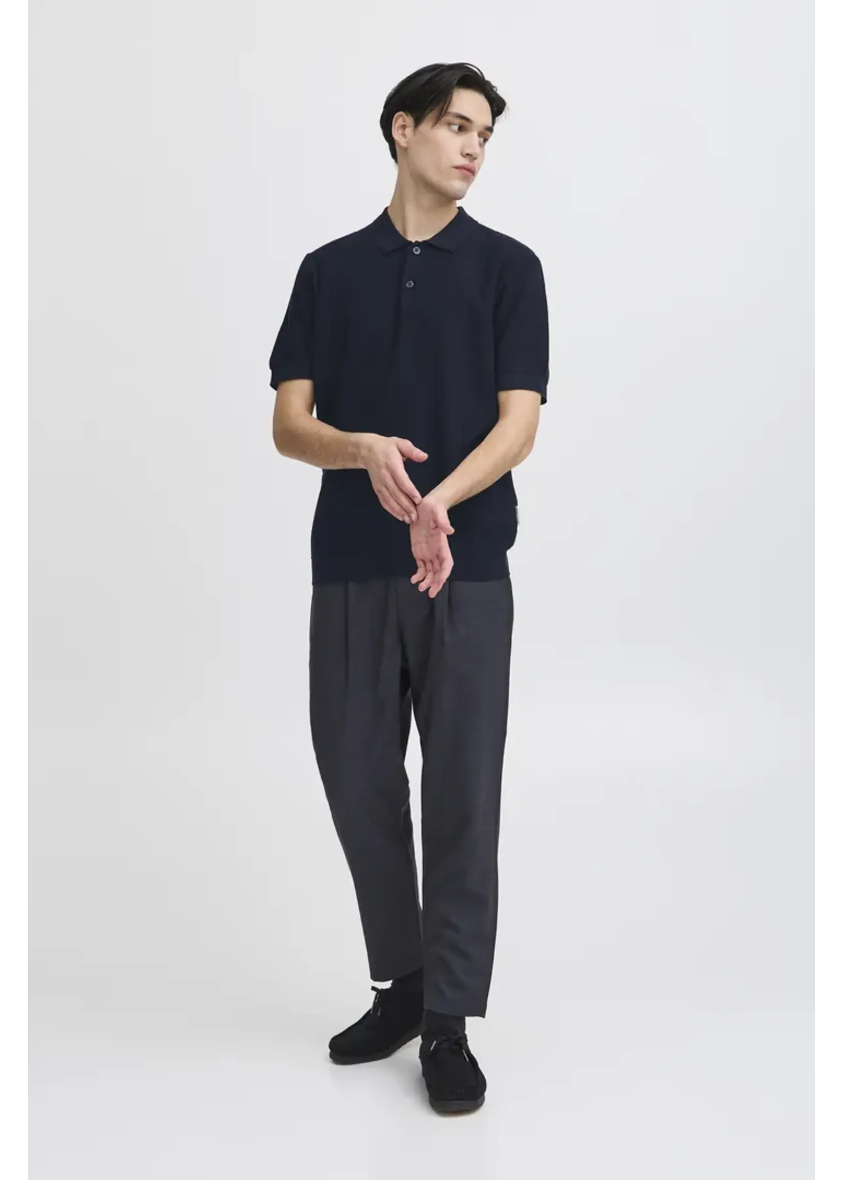 Casual Friday Casual Friday Edward Relaxed Polo Knit - Dark Navy