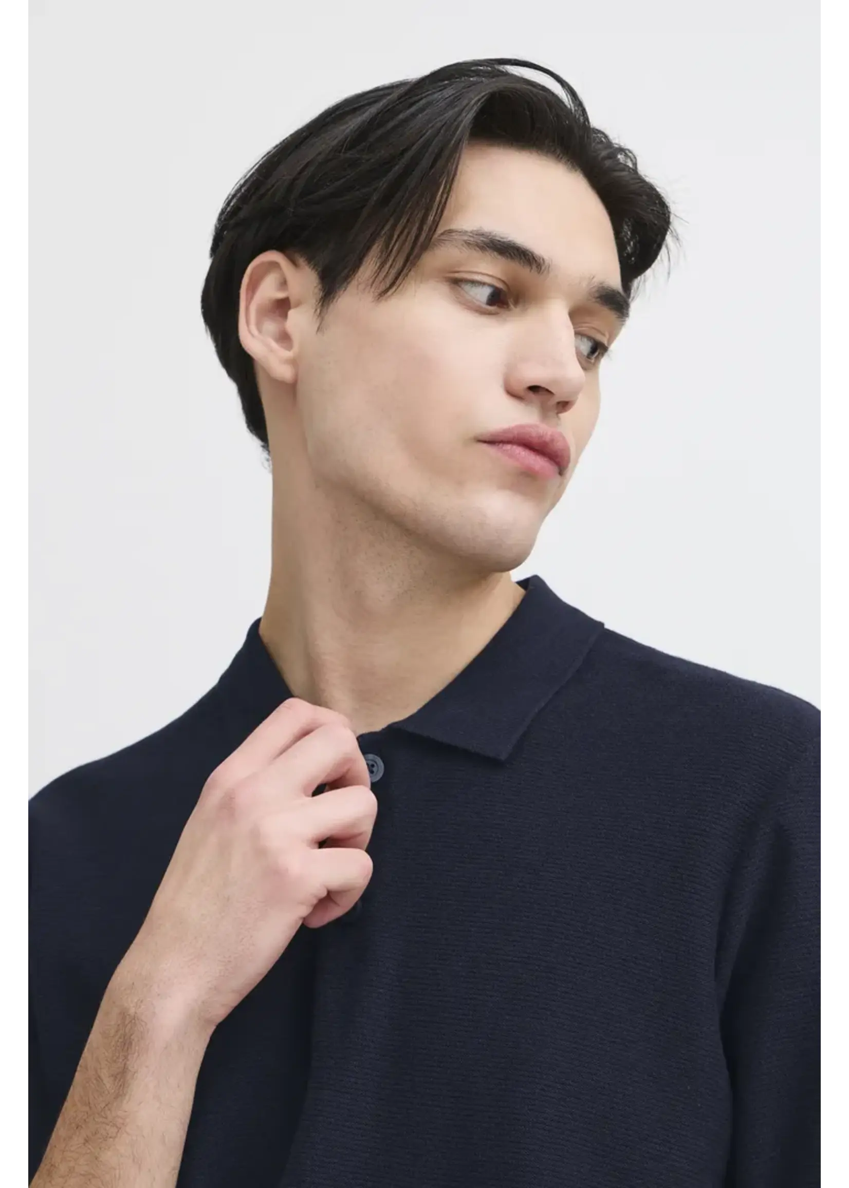 Casual Friday Casual Friday Edward Relaxed Polo Knit - Dark Navy