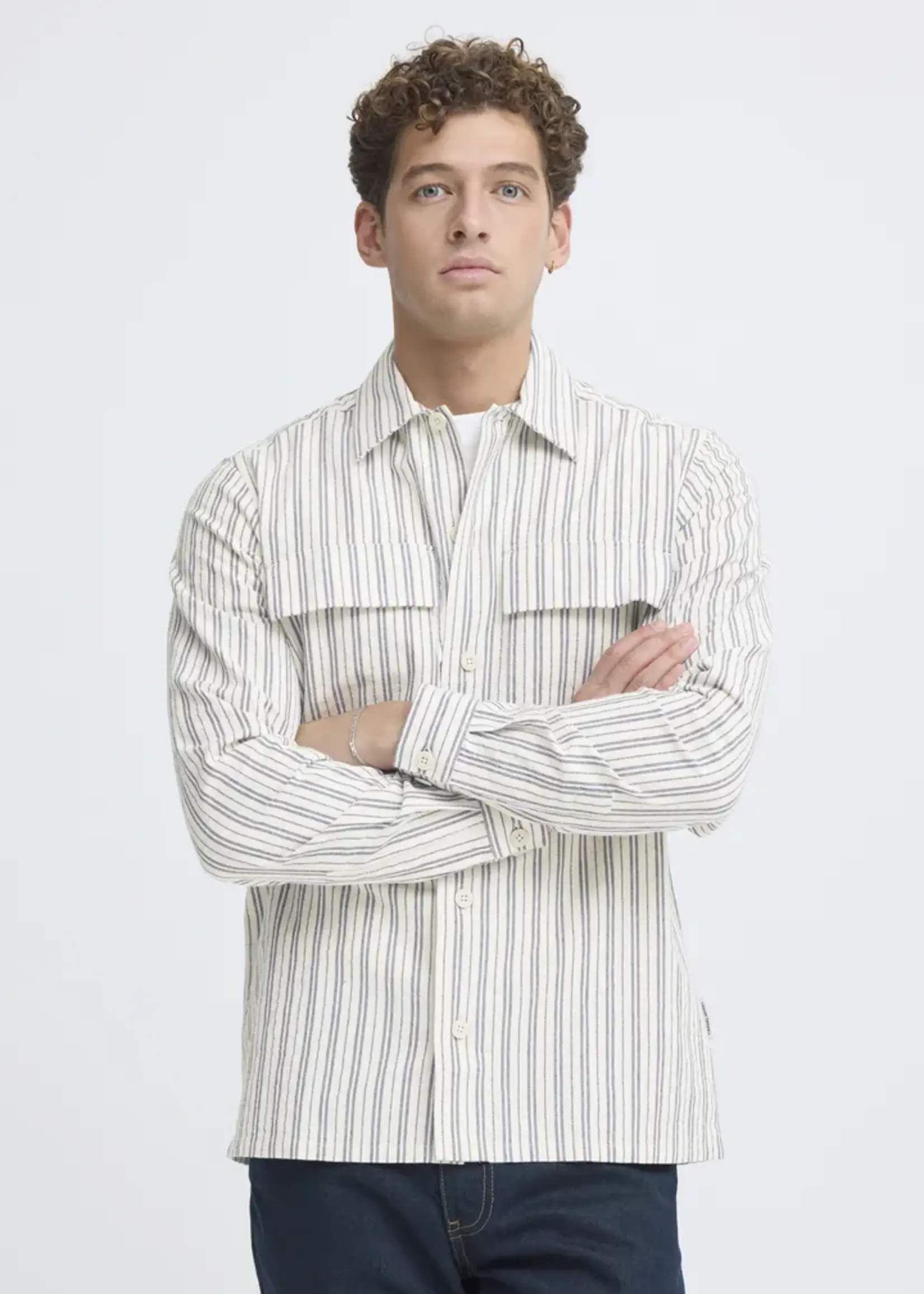 Casual Friday Casual Friday Wiberg Striped Shirt - Jet Stream