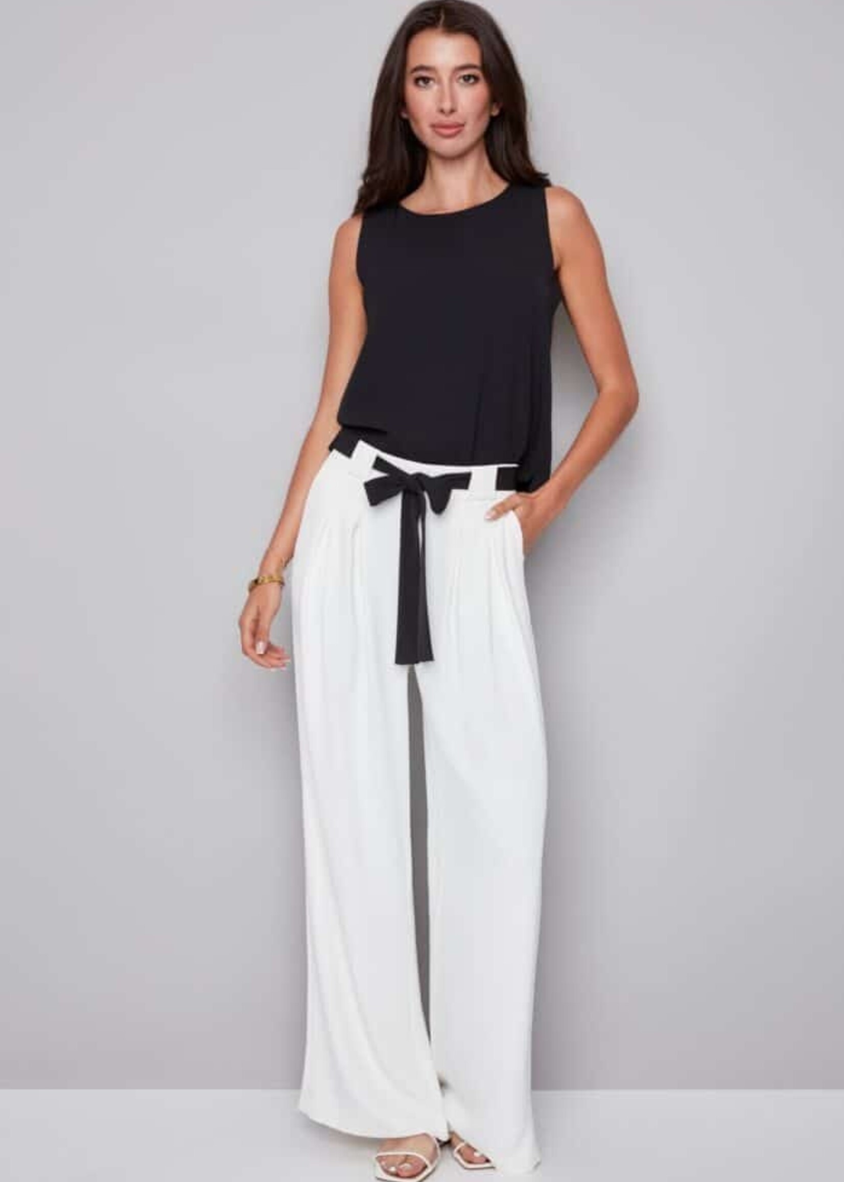 I love Tyler Madison Tyler Madison Fiona Wide Leg Pant - Cream