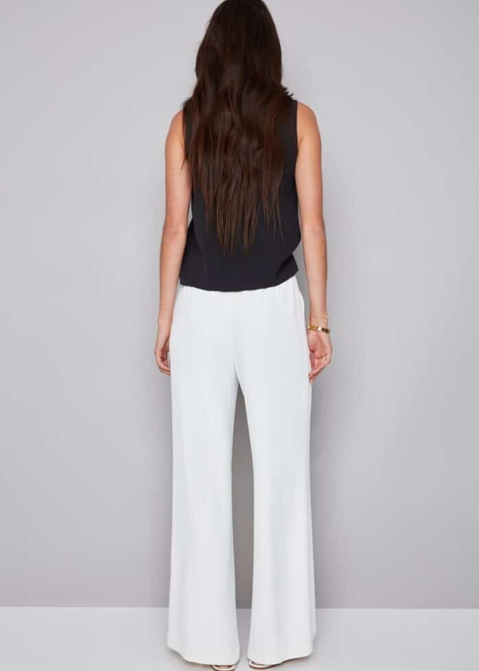 I love Tyler Madison Tyler Madison Pantalon Fiona À Jambes Larges - Cream
