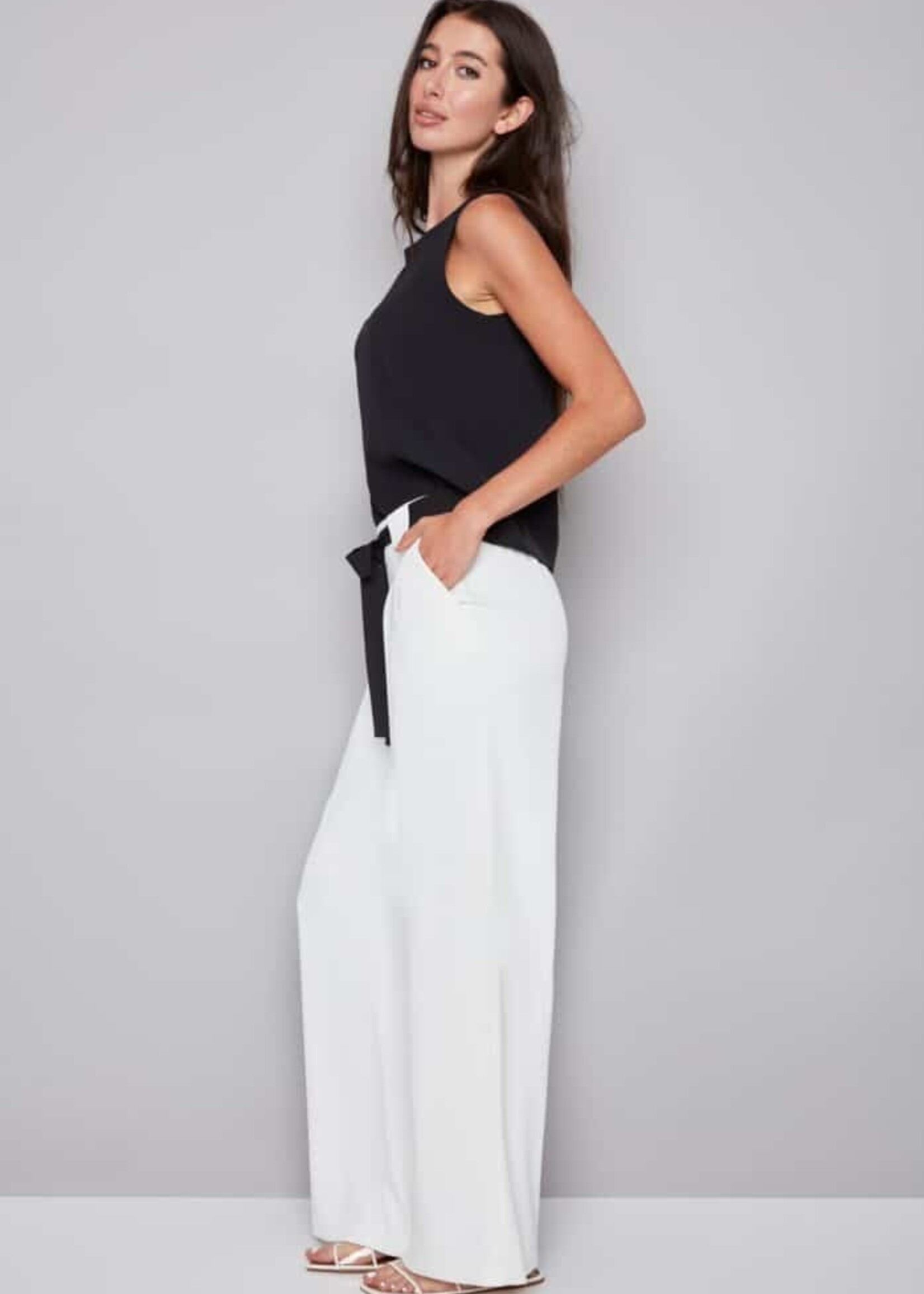 I love Tyler Madison Tyler Madison Fiona Wide Leg Pant - Cream