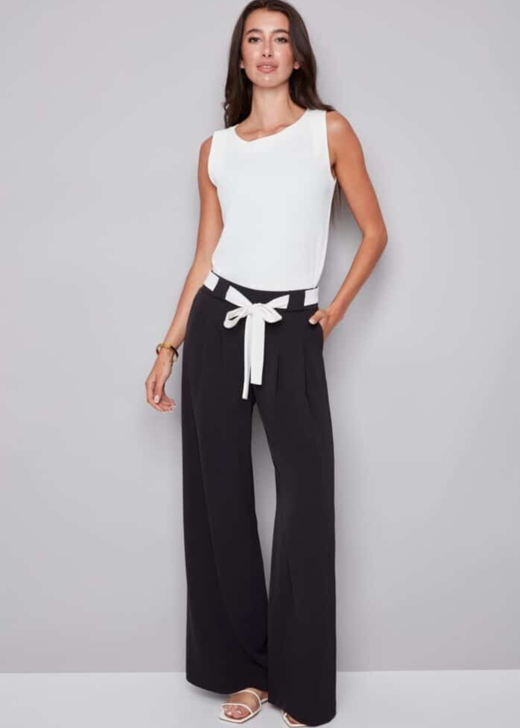 I love Tyler Madison Tyler Madison Fiona Wide Leg Pant - Black