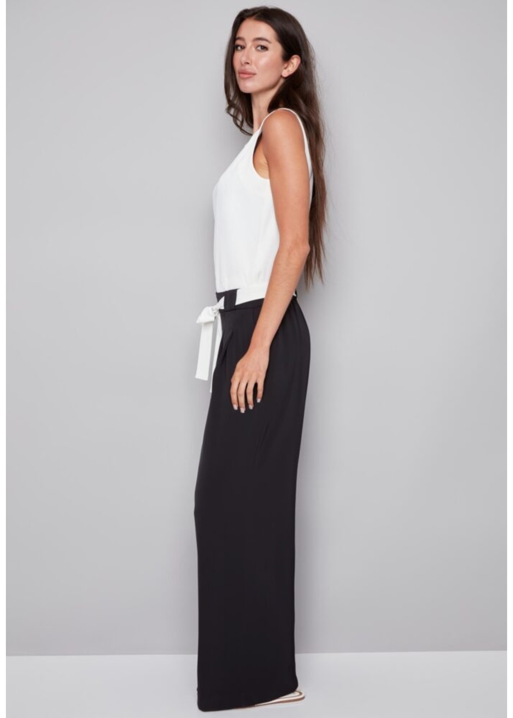 I love Tyler Madison Tyler Madison Pantalon Fiona À Jambes Larges - Noir