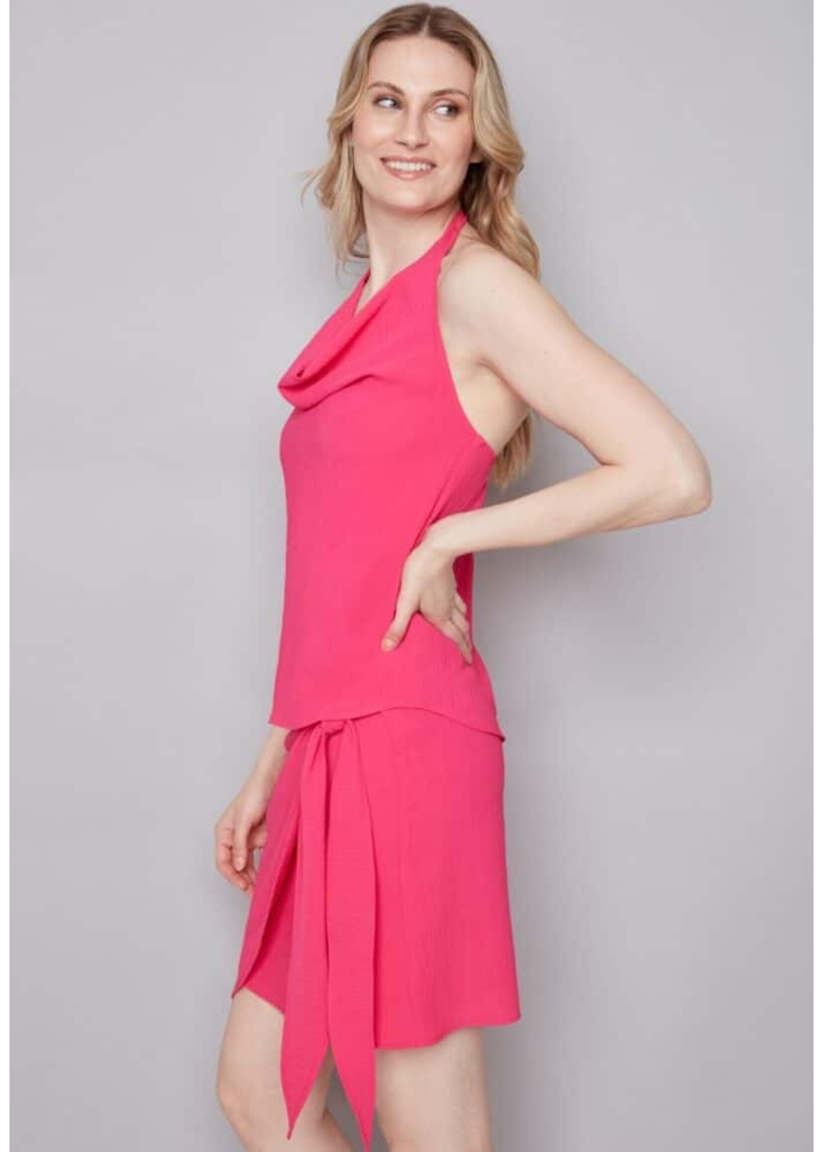 I love Tyler Madison Tyler Madison Rose Halter Top - Raspberry
