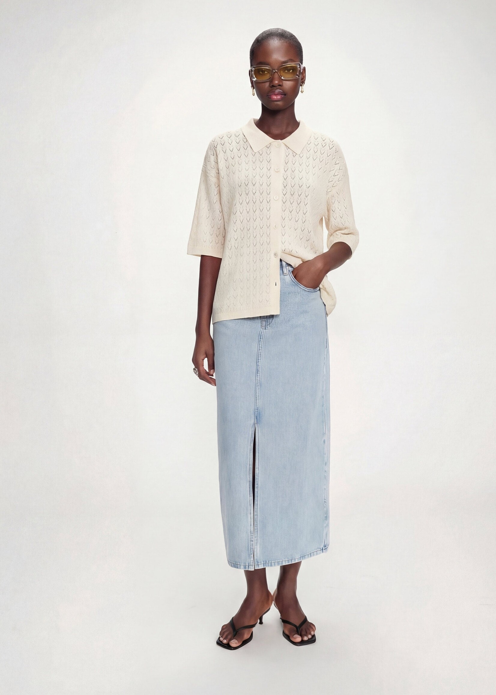 Grace and Mila Grace & Mila Gilet Vadim - Écru