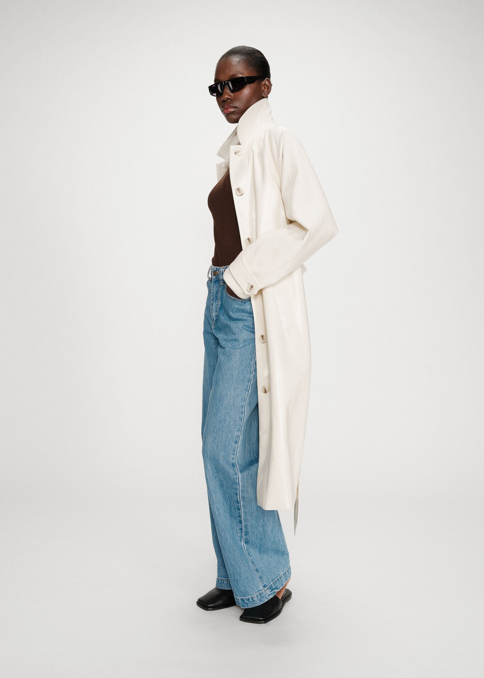 Grace and Mila Grace & Mila Trench-Coat En Velours - Vanille