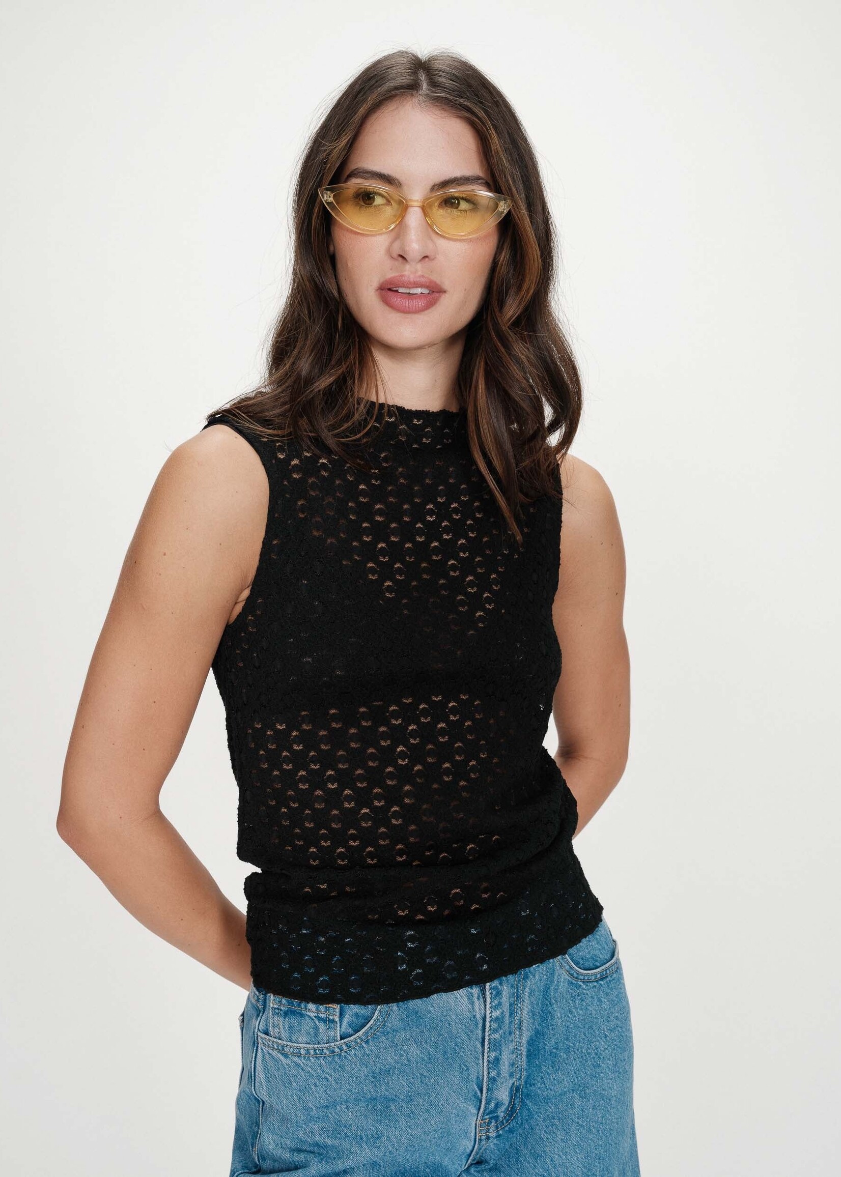 Grace and Mila Grace & Mila Vintie Lace T-Shirt - Black