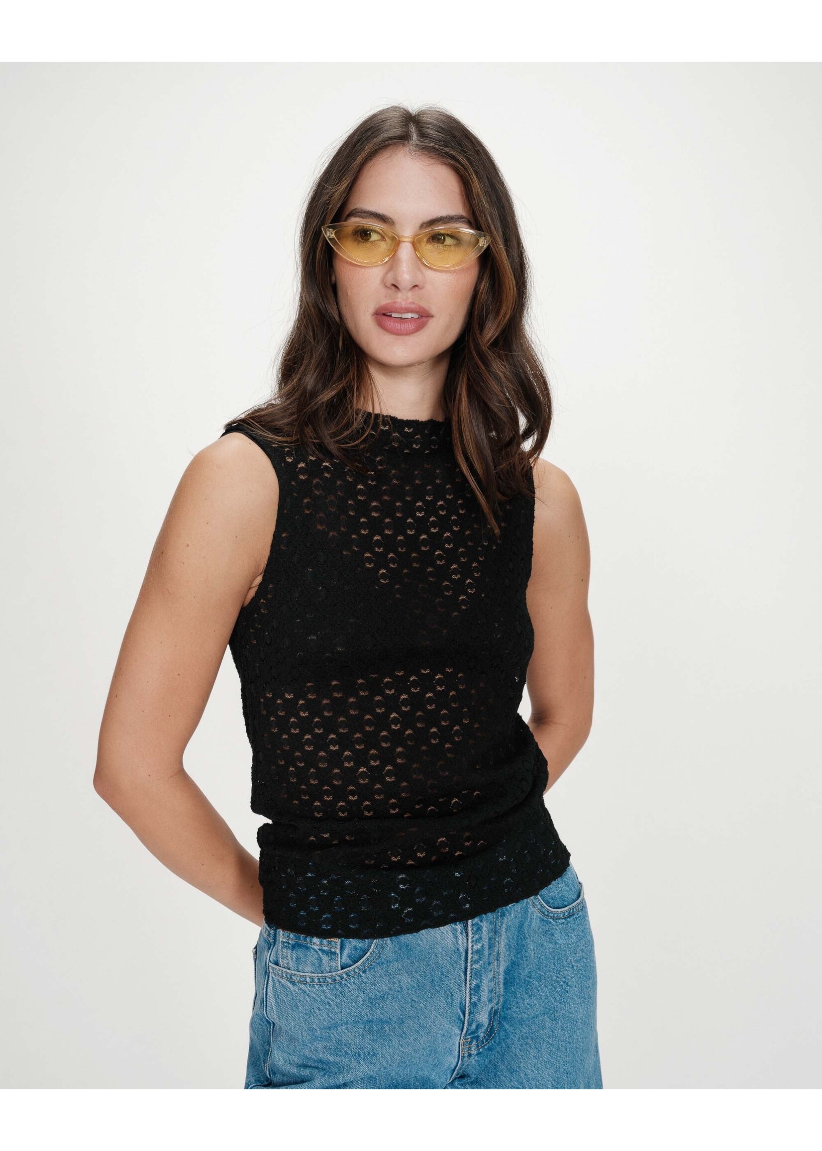 Grace and Mila Grace & Mila T-Shirt Vintie Lace - Noir