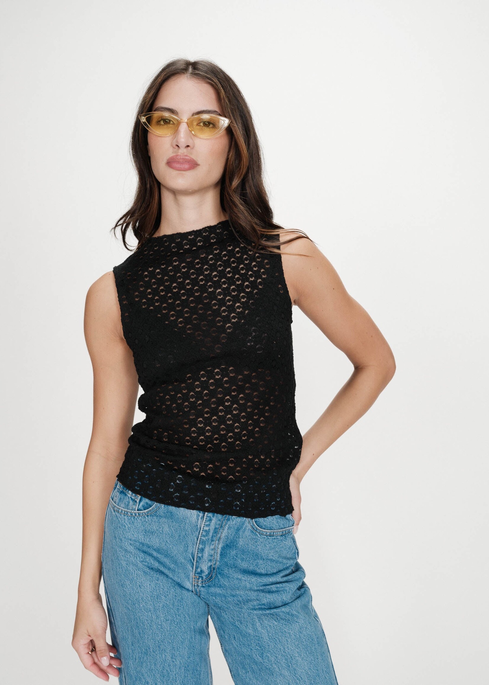 Grace and Mila Grace & Mila T-Shirt Vintie Lace - Noir
