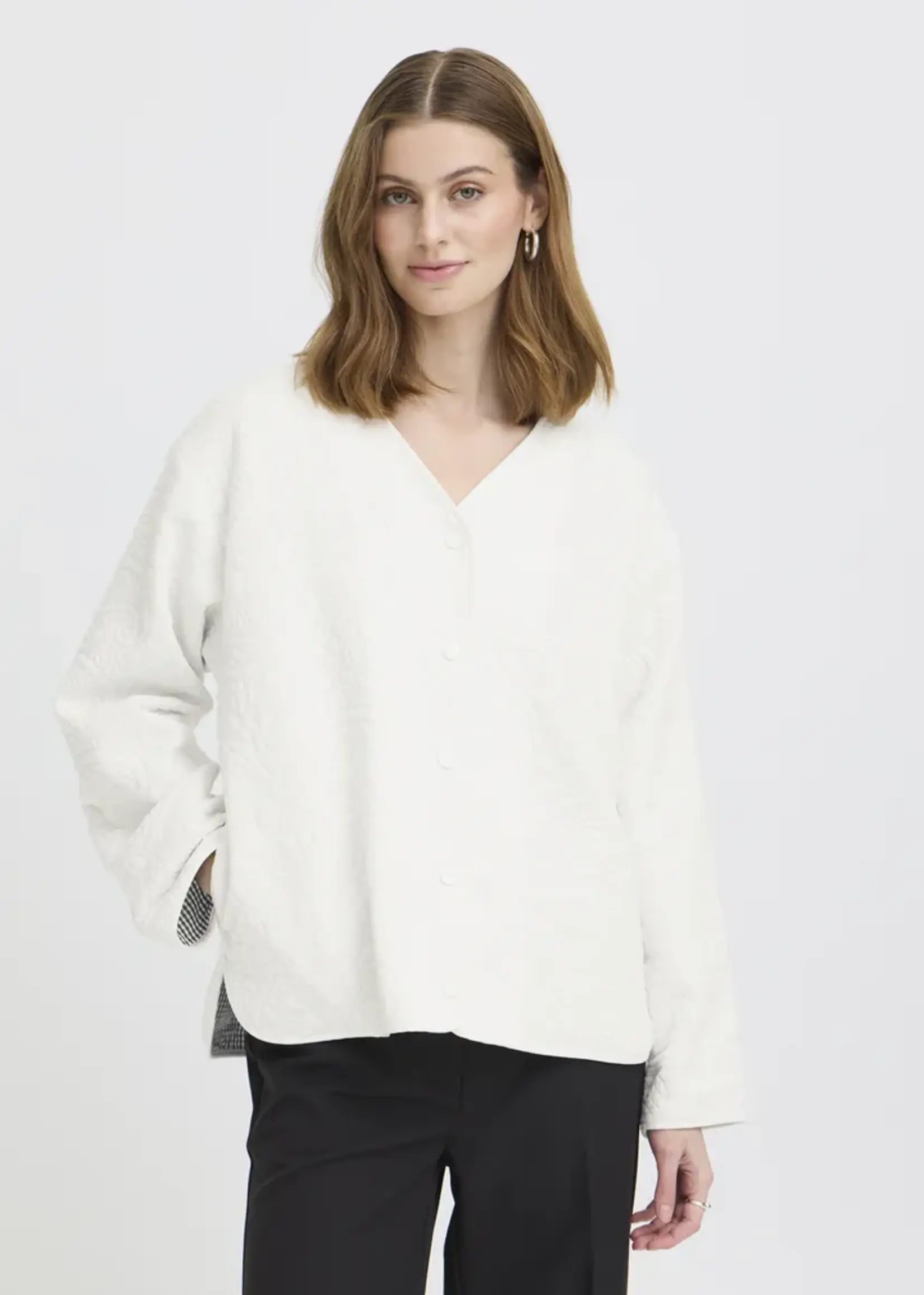 ICHI ICHI IHKate Quilted Jacket - Cloud Dancer