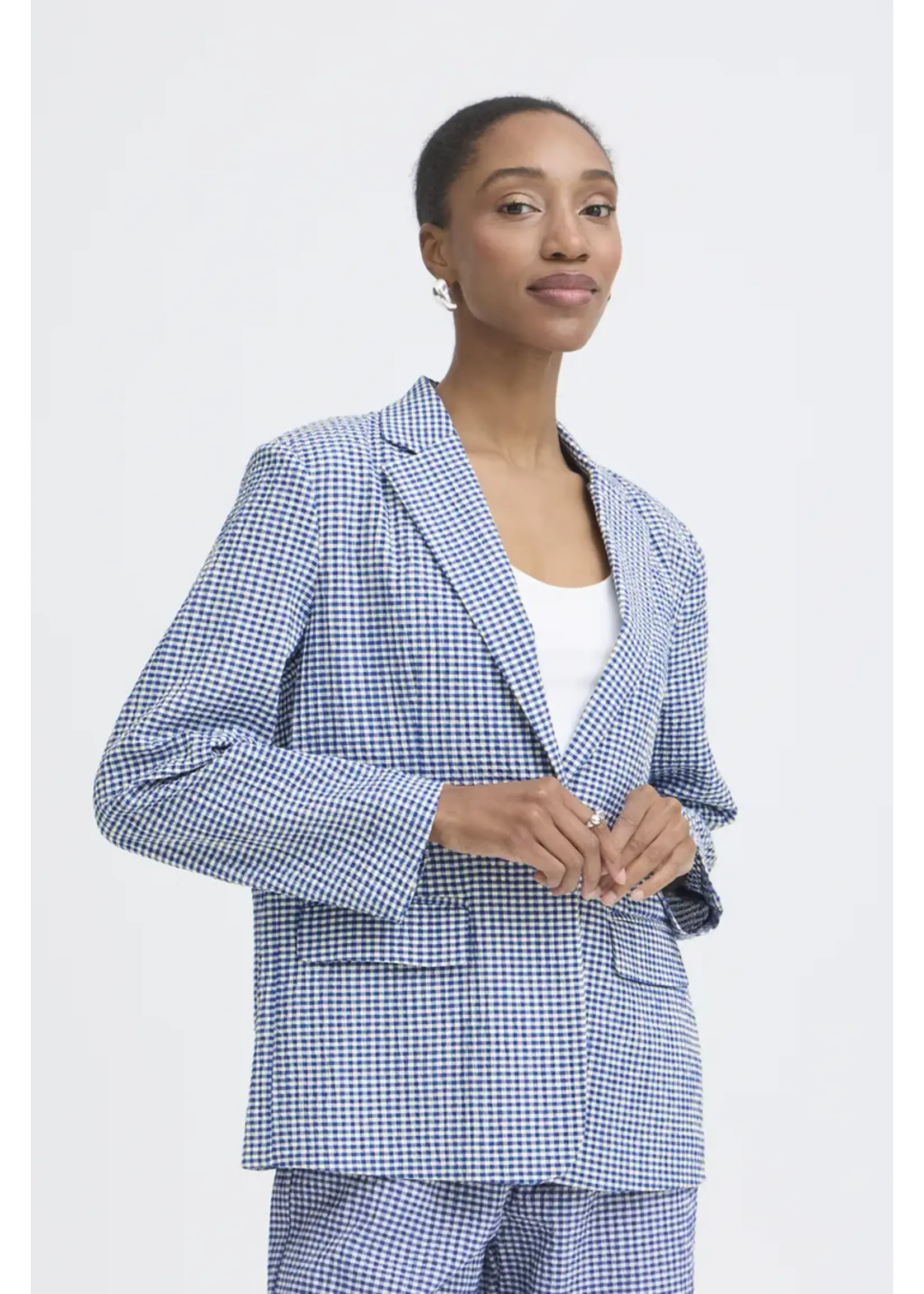 ICHI ICHI IHJilma Blazer - Blue/White