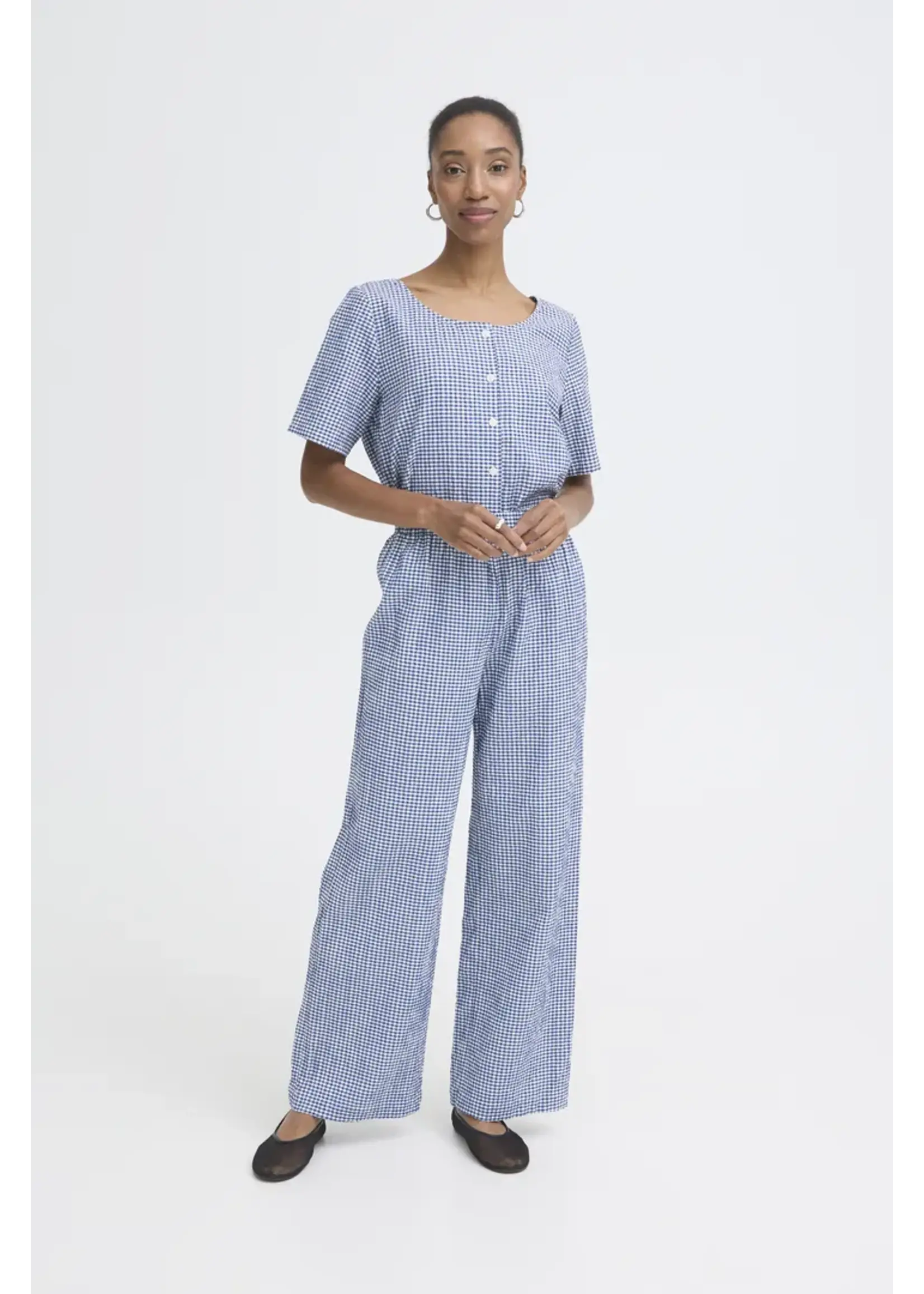 ICHI ICHI IHJilma Trousers - Blue/White