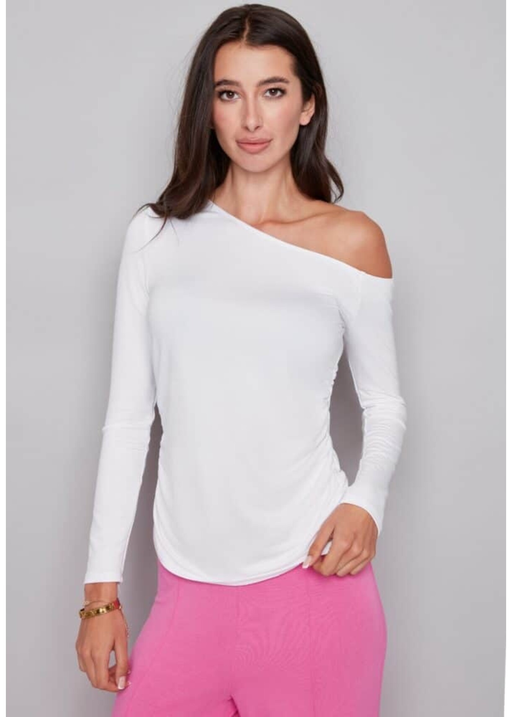 I love Tyler Madison Tyler Madison Claude Drop Shoulder Top - White