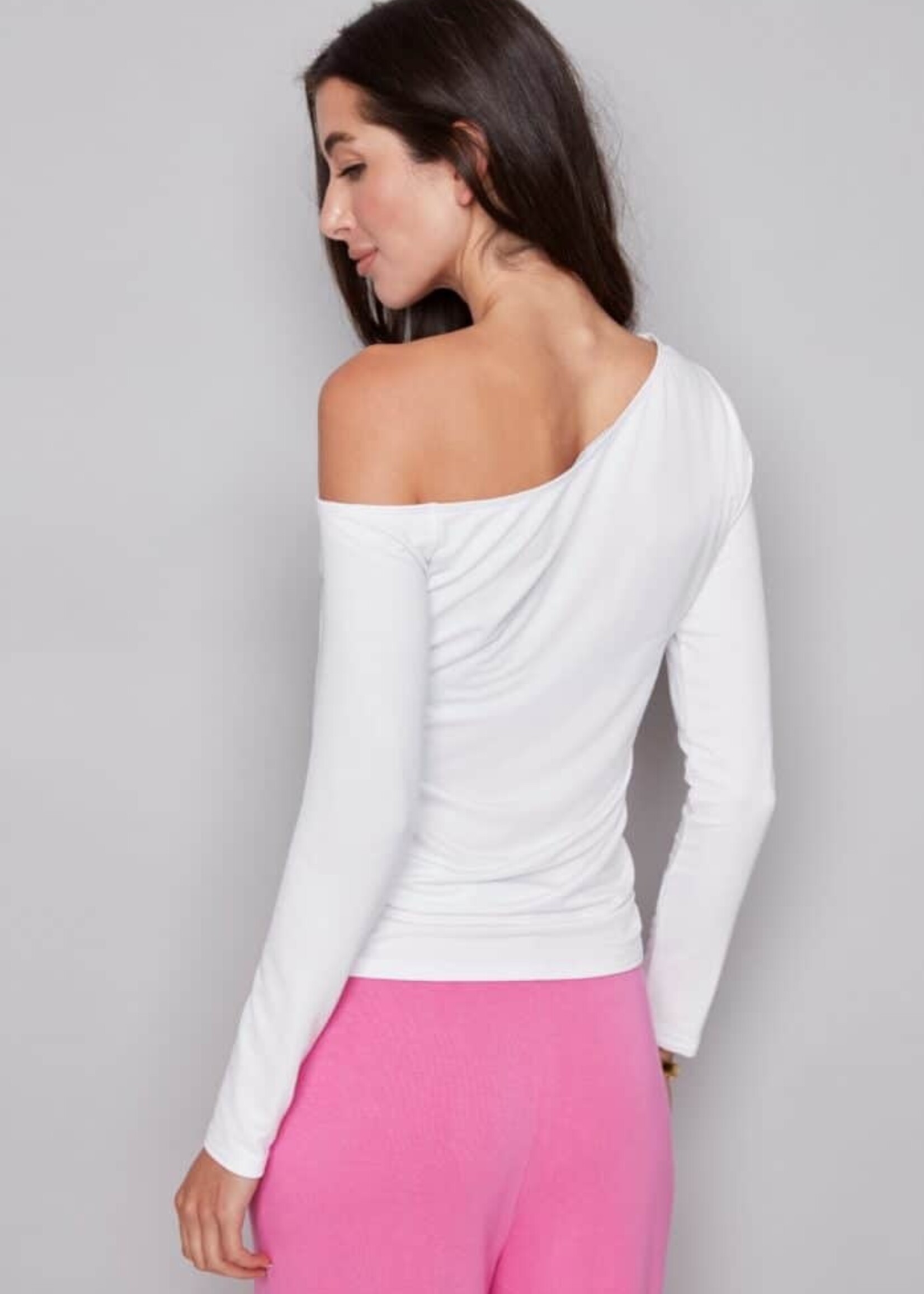 I love Tyler Madison Tyler Madison Claude Drop Shoulder Top - White