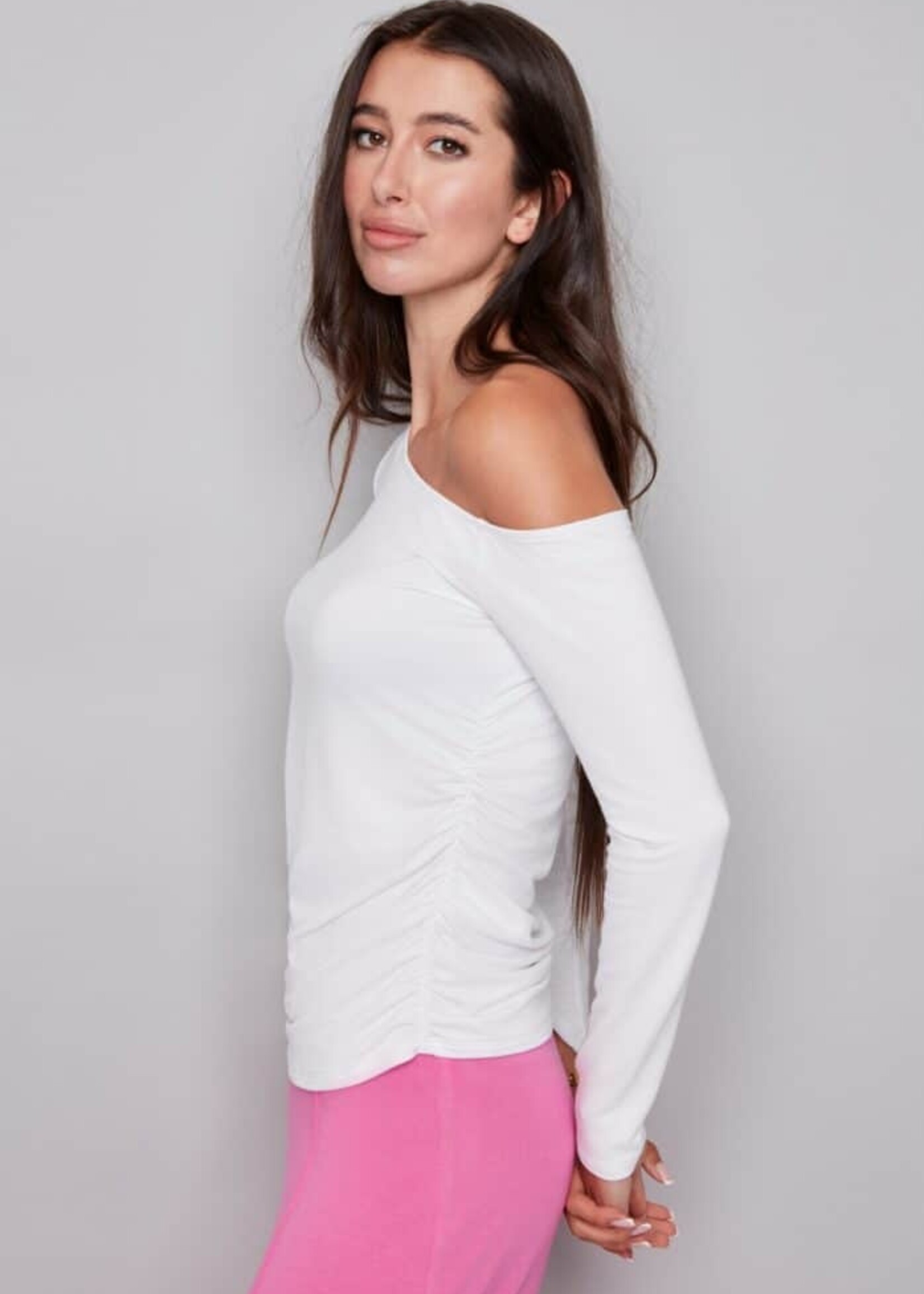 I love Tyler Madison Tyler Madison Claude Drop Shoulder Top - White
