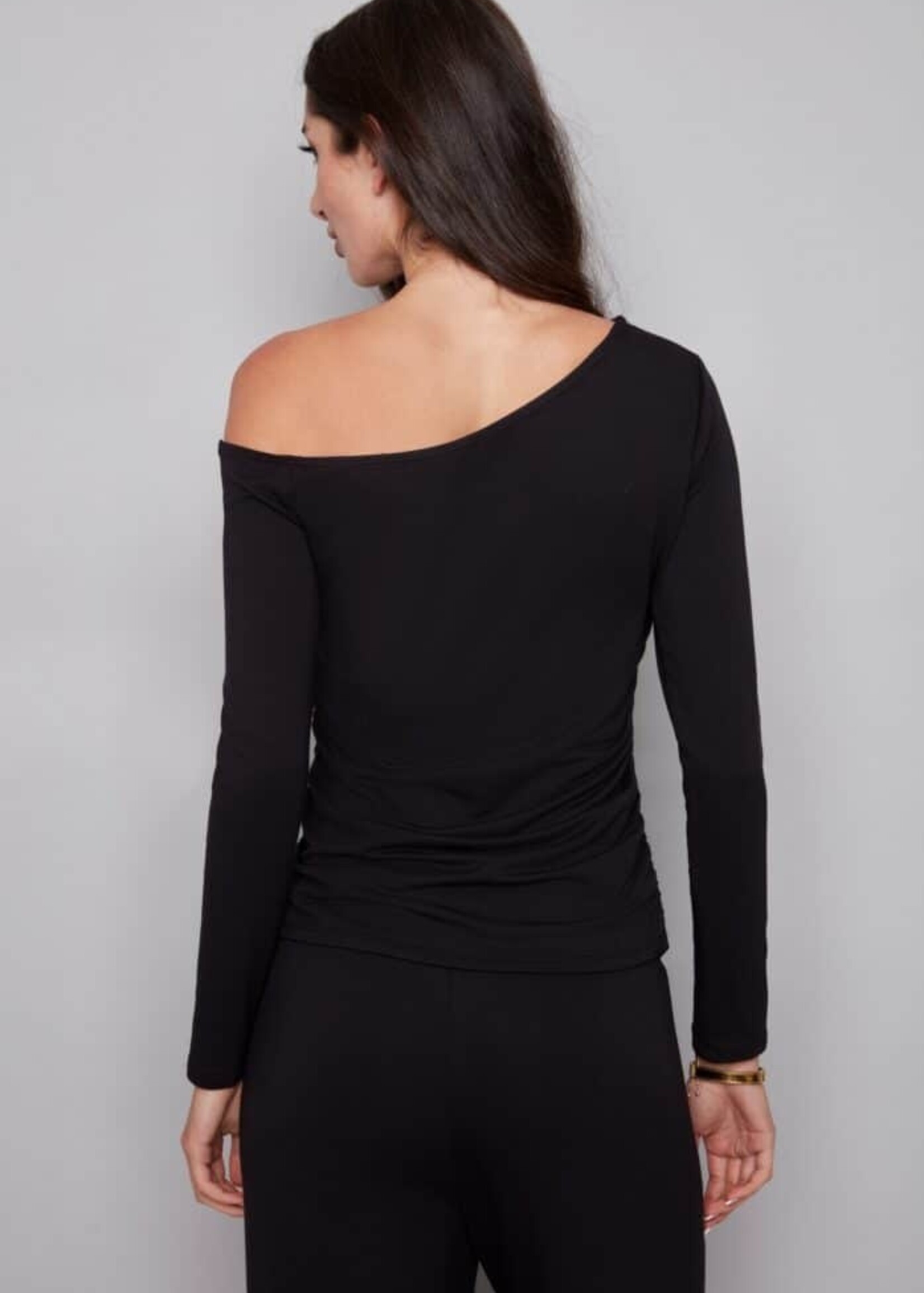 I love Tyler Madison Tyler Madison Claude Drop Shoulder Top - Black