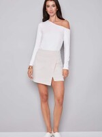 I love Tyler Madison Tyler Madison Shira Techno Skort - Beige Stripe
