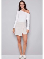 I love Tyler Madison Tyler Madison Shira Techno Skort - Beige Stripe