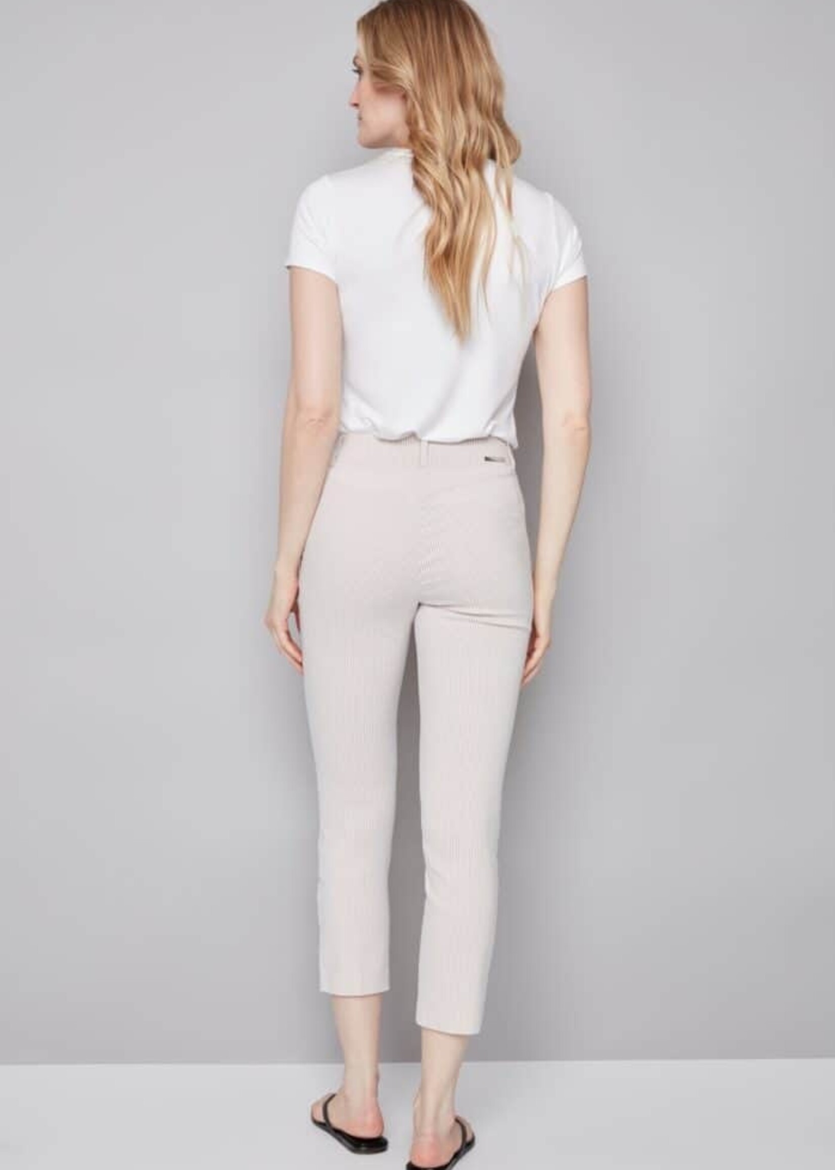 I love Tyler Madison Tyler Madison Chloe Ankle Pant - Beige Stripe