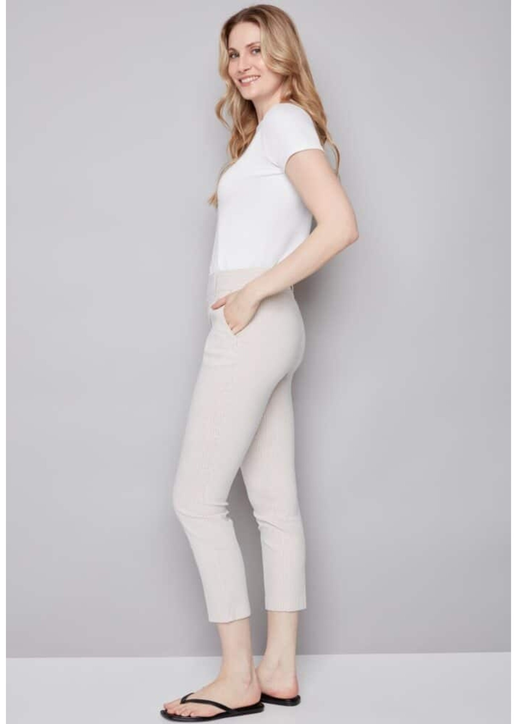 I love Tyler Madison Tyler Madison Chloe Ankle Pant - Beige Stripe