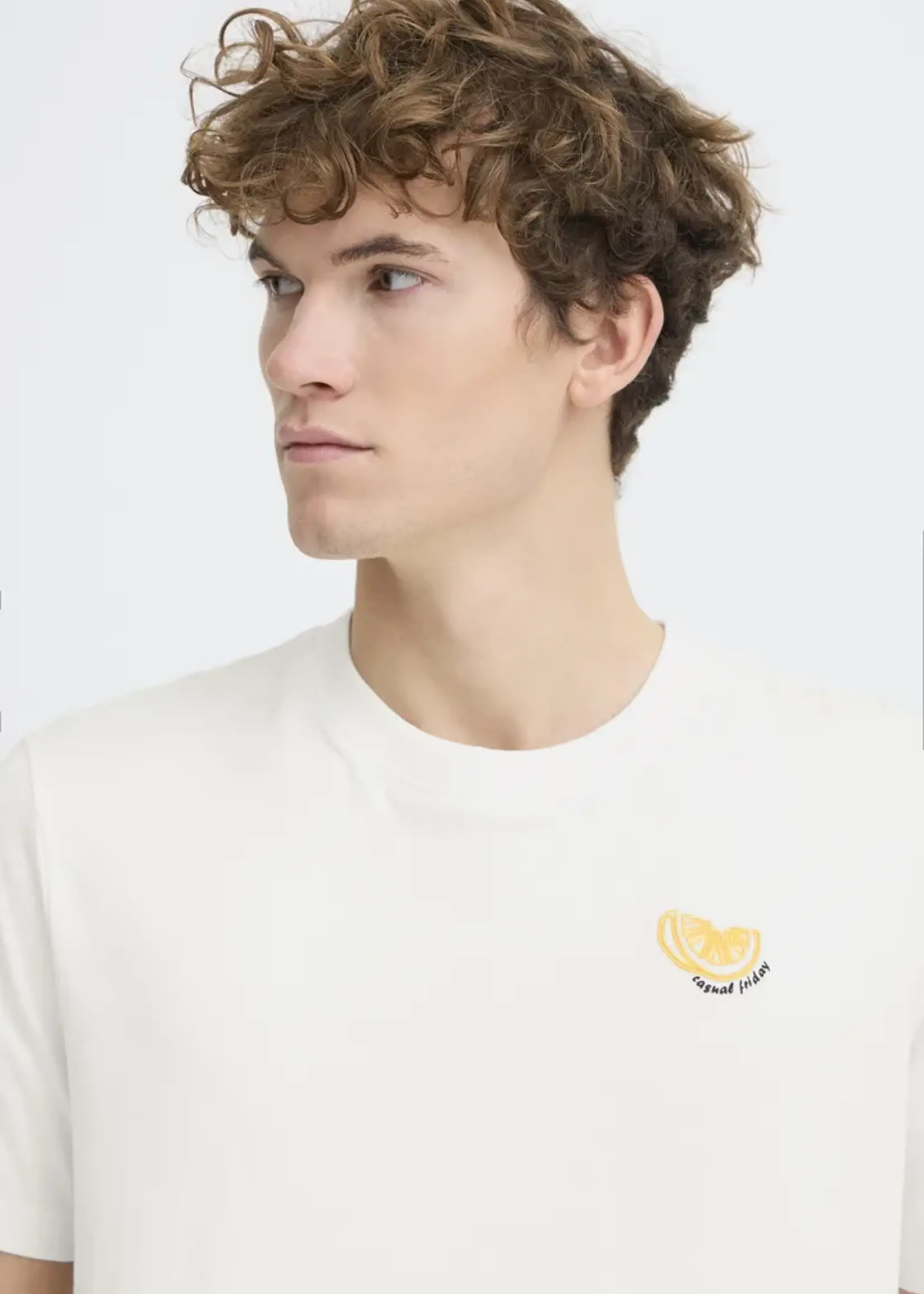 Casual Friday Casual Friday Sundin Embroidery Tee - Snow White