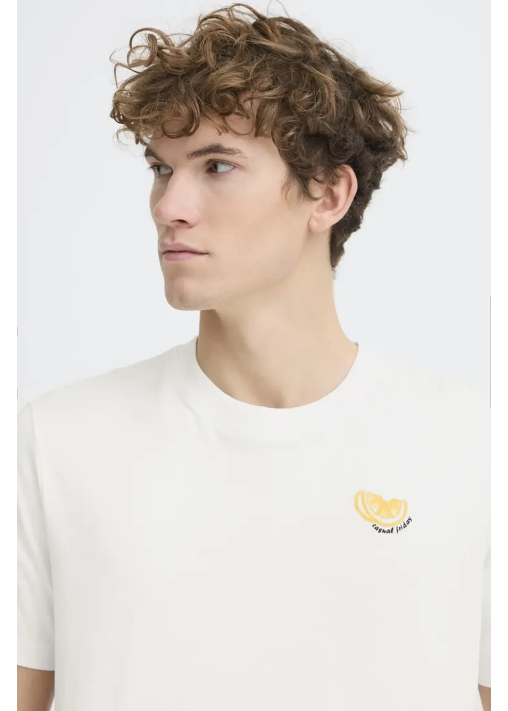 Casual Friday Casual Friday T-Shirt Brodé Sundin - Snow White