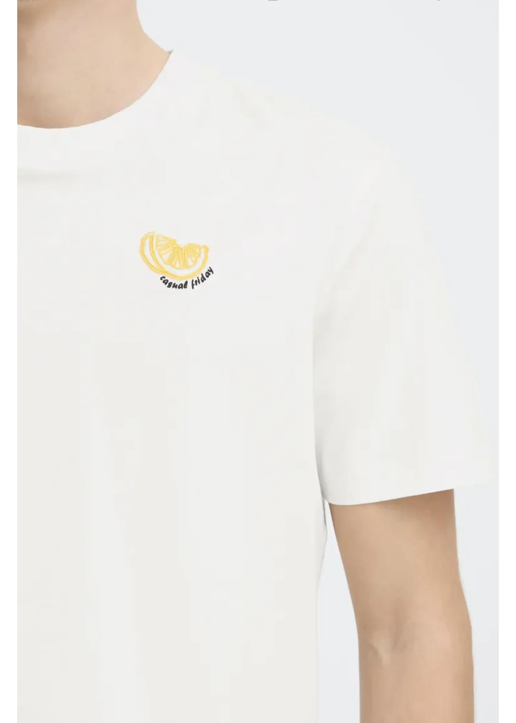 Casual Friday Casual Friday Sundin Embroidery Tee - Snow White