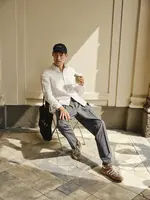 Casual Friday Casual Friday Pantalon Rayé Marc - Charcoal
