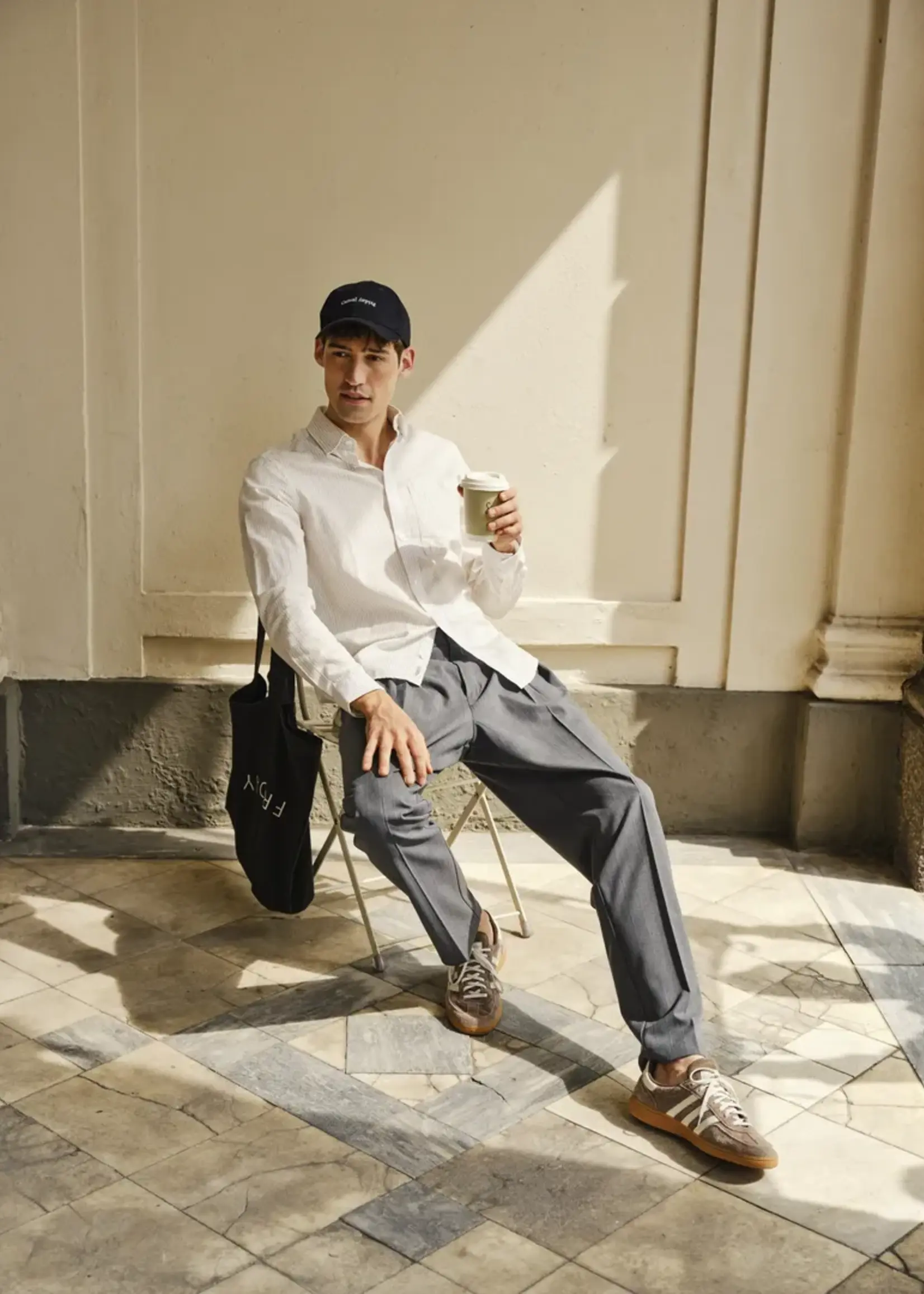 Casual Friday Casual Friday Pantalon Rayé Marc - Charcoal