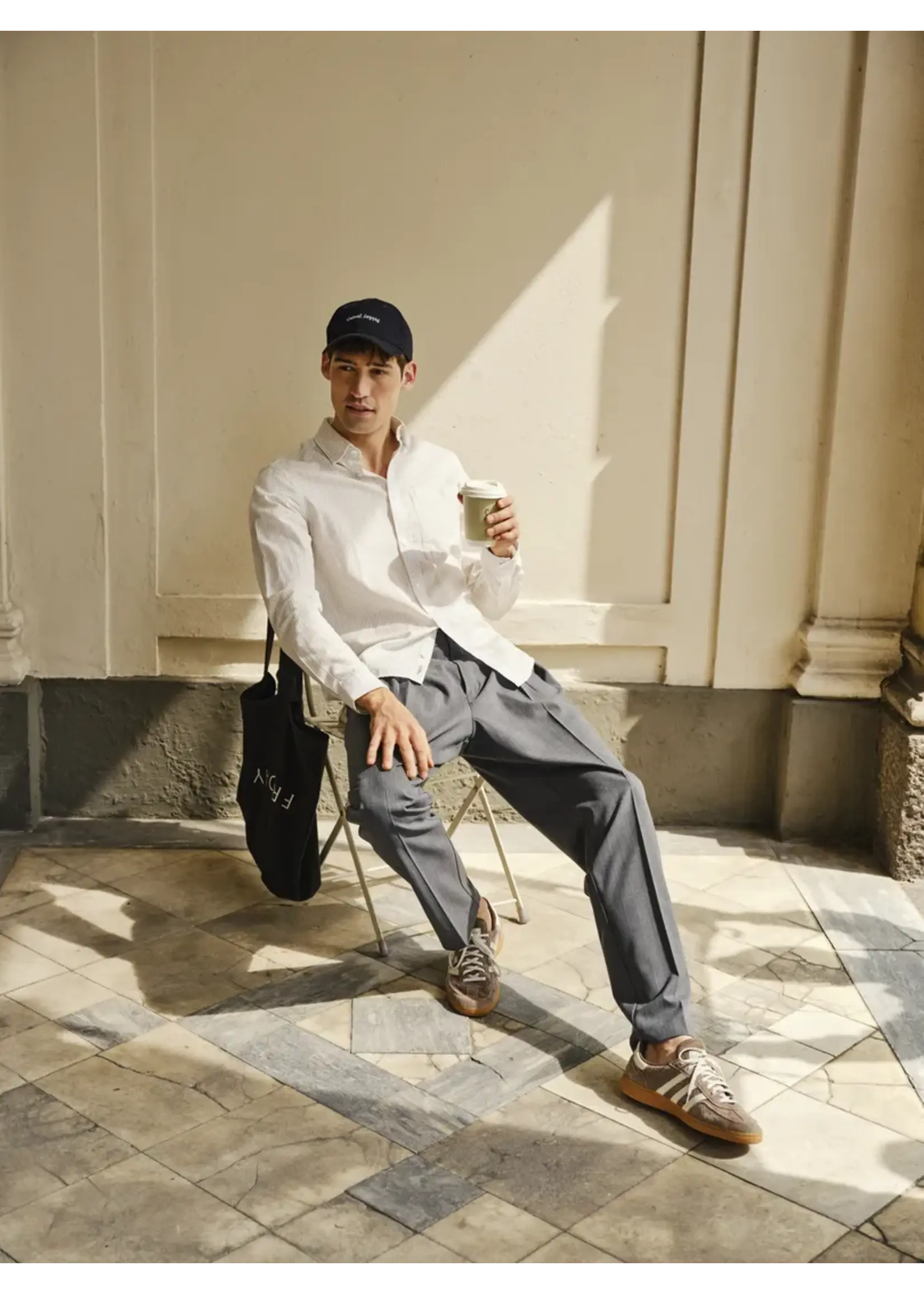 Casual Friday Casual Friday Pantalon Rayé Marc - Charcoal