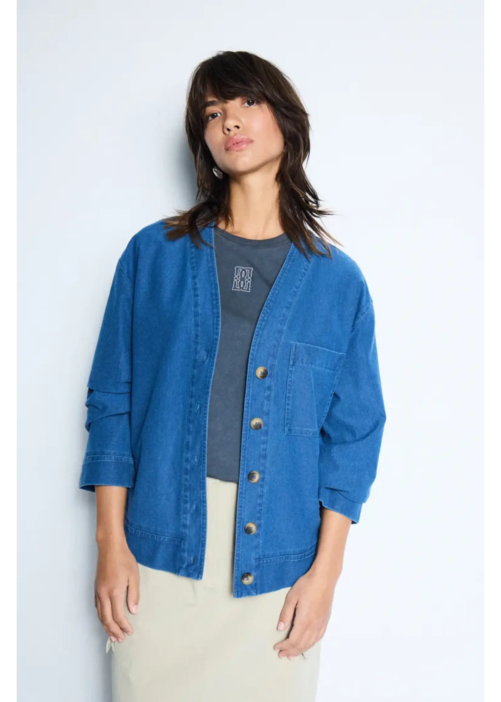 ICHI ICHI IHKate Denim Shirt - Medium Blue