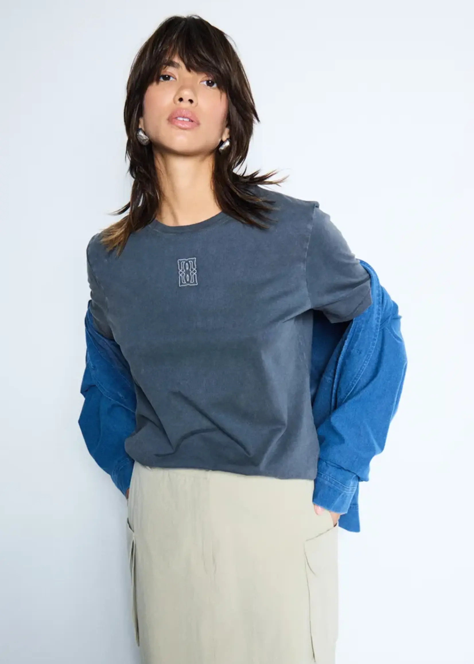 ICHI ICHI IHKate Denim Shirt - Medium Blue